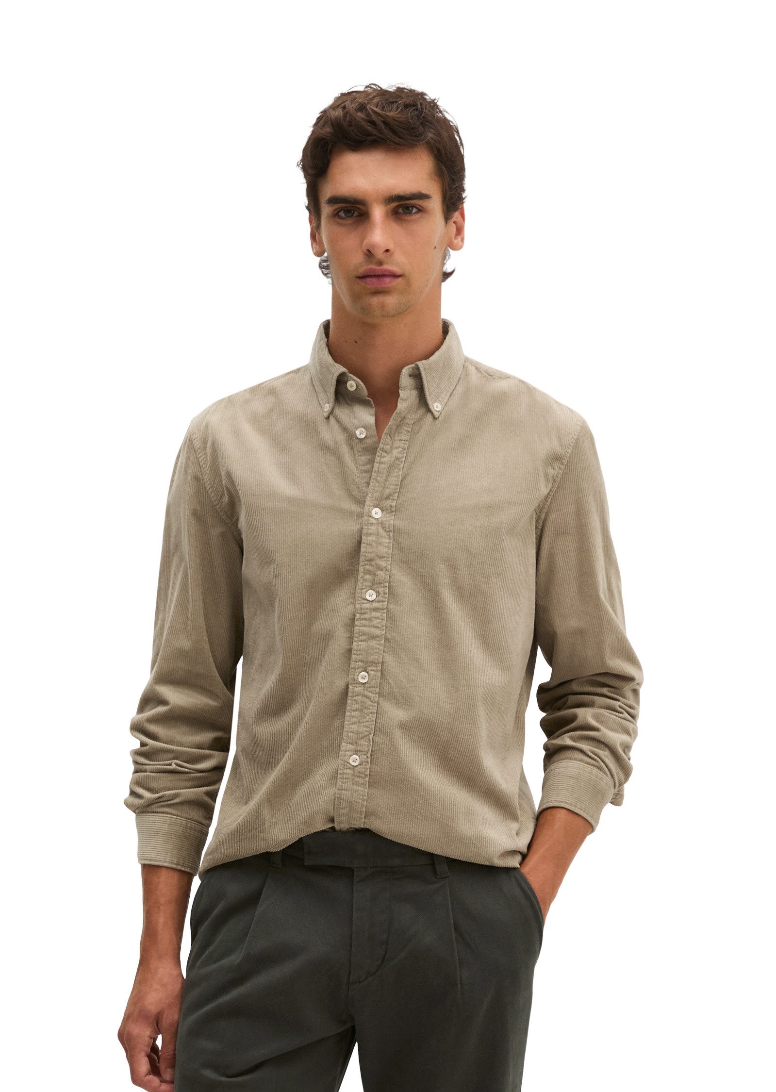 Marc O'Polo Langarmhemd mit Button-Down-Kragen