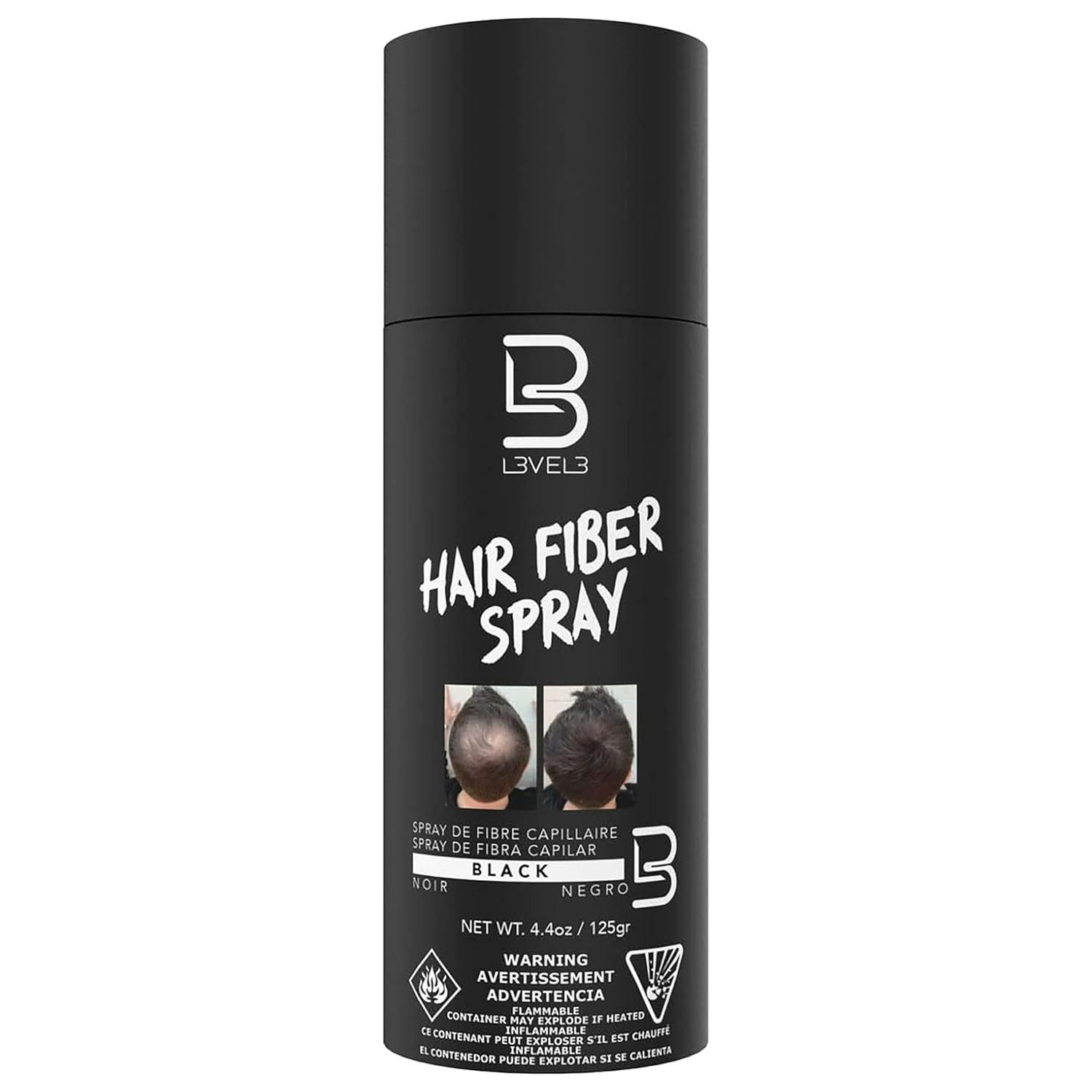 L3VEL3™ Distribution and Corporate Haarspray Hair Fiber Spray Black 200 ml