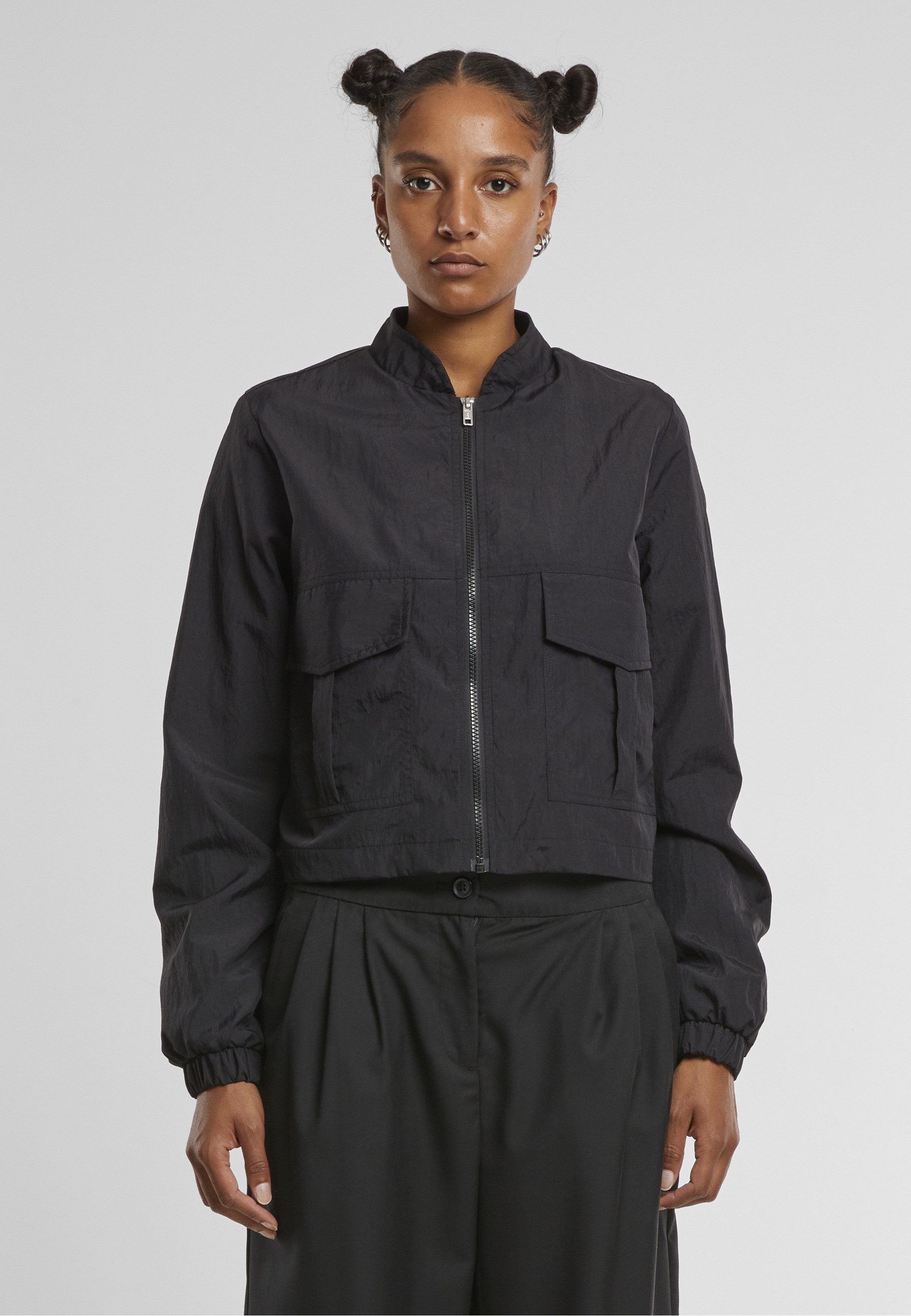 URBAN CLASSICS Windbreaker Urban Classics Ladies Short Crinkle Jacket (1-St)