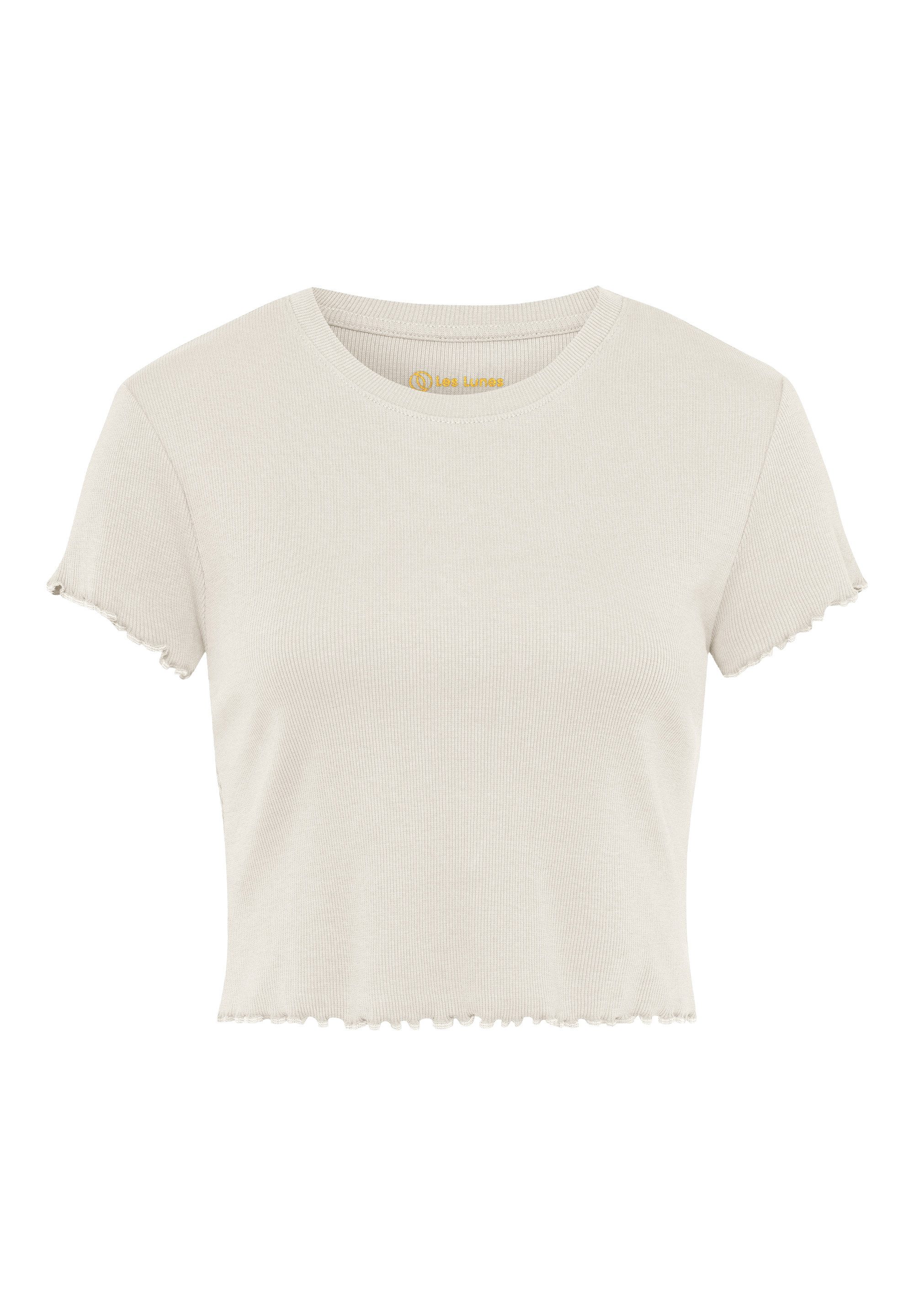 Les Lunes T-Shirt April Wellensaum, Ripp-Material, günstig online kaufen