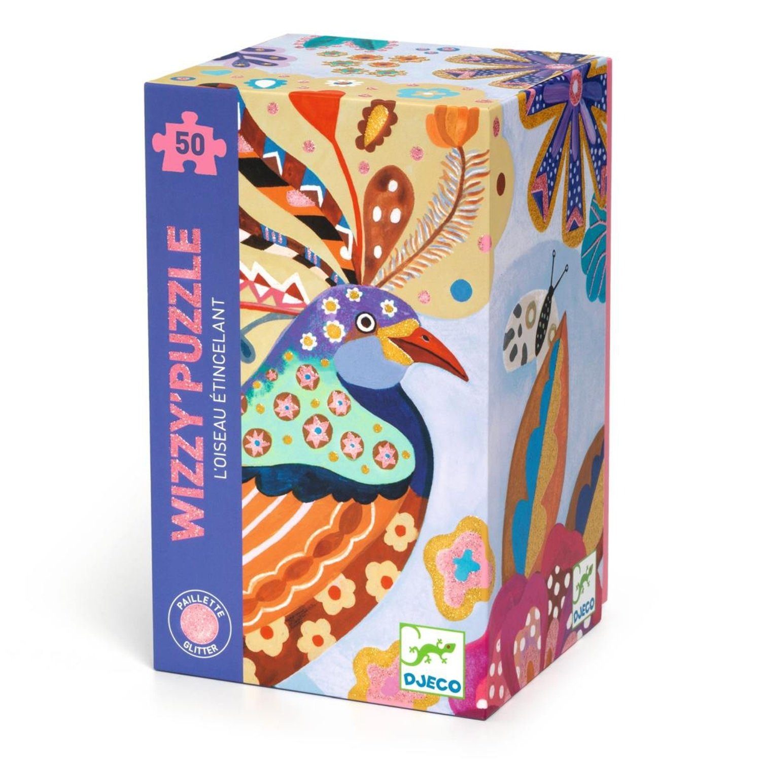 DJECO Puzzle DJ07022 Wizzy’Puzzles: Vogel - 50 Teile, Puzzleteile