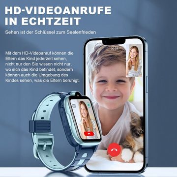 Powerwill Kinder Smartwatch, mit GPS und Telefonfunktionen 4G Smartwatch Smartwatch, Kinderuhr mit Videoanruffunktion Wasserdicht, Geeignet für Jungen und Mädchen, Schüler 4G-Netzwerk