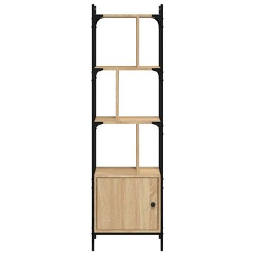 vidaXL Bücherregal Bücherregal mit Tür Sonoma-Eiche 44,5x30x154,5 cm Holzwerkstoff, 1-tlg.