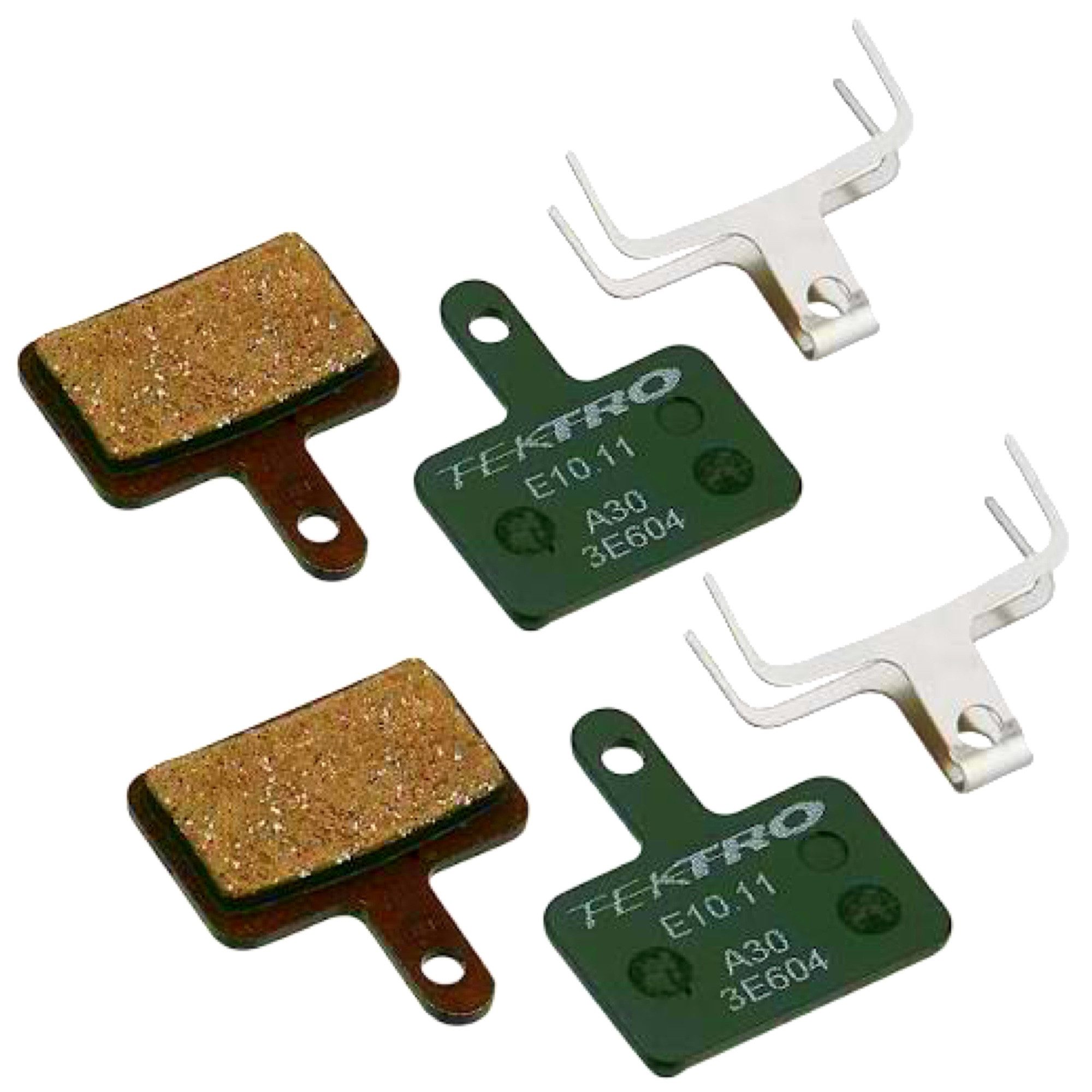 Tektro Scheibenbremse 2x Tektro E10.11 Resin Fahrrad Scheibenbremsbeläge 2 Kolben Grün 2Paar