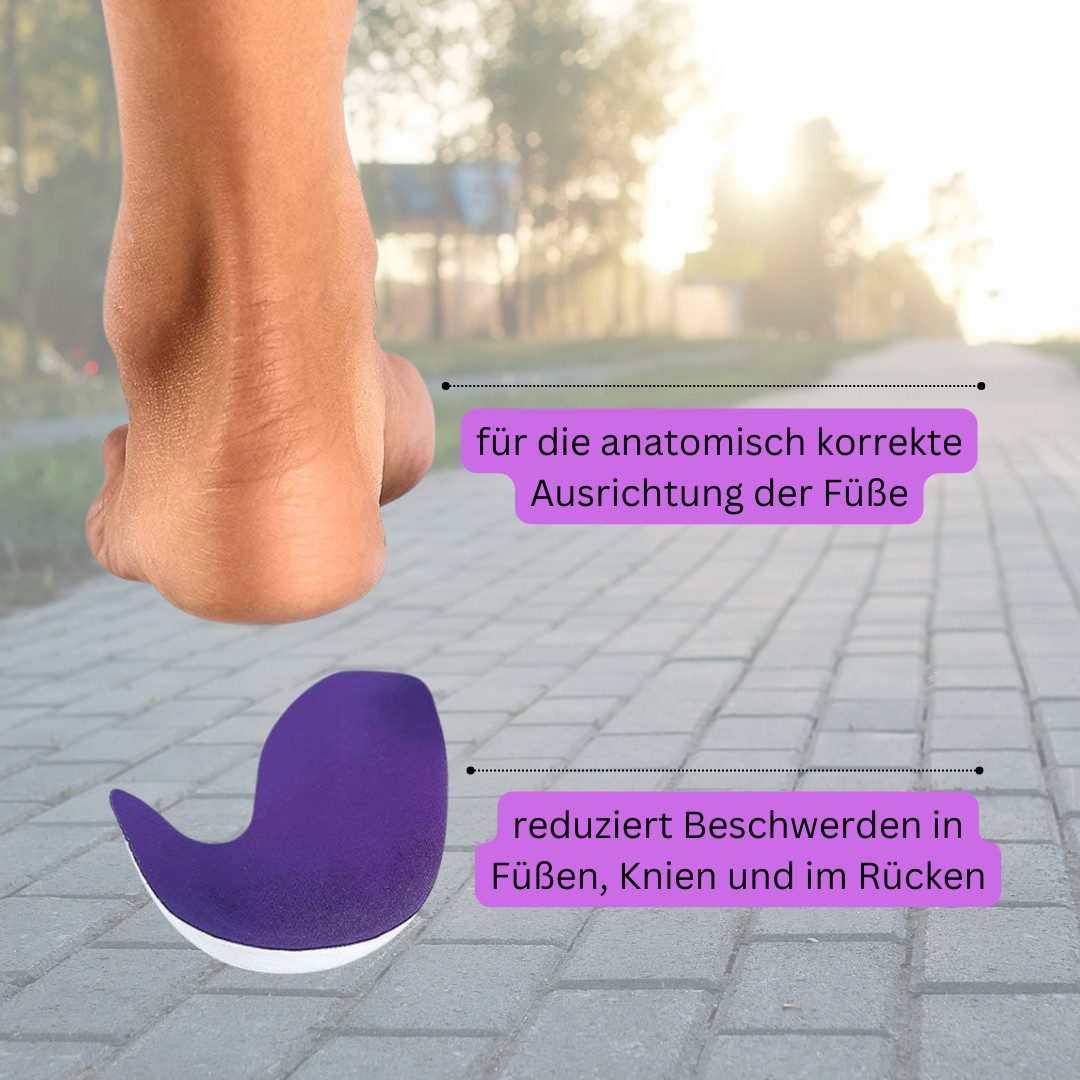 Medosan Einlegesohlen Bio-Balance Einlegesohlen für Frauen (Größe 36 bis 41), für alle Schuhe