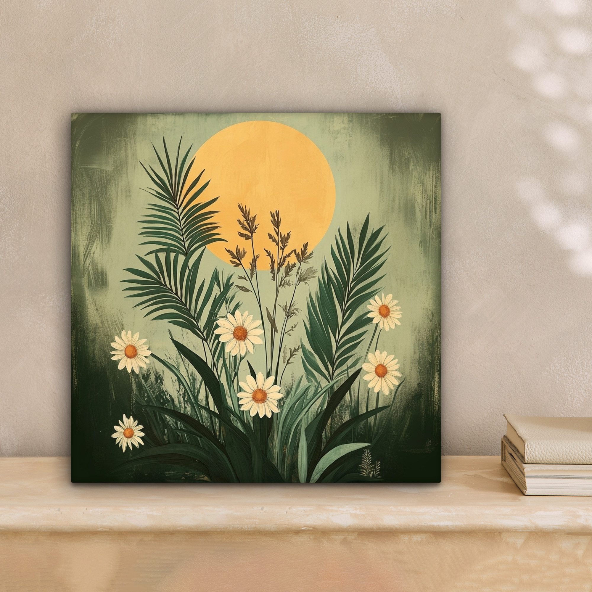 OneMillionCanvasses® Leinwandbild Blumen - Blätter - günstig online kaufen