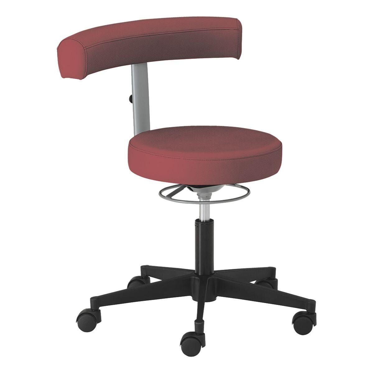 Mayer Sitzmöbel Schreibtischstuhl myVARIO 1371, Funktionsbürostuhl bis max. 140 kg belastbar rot
