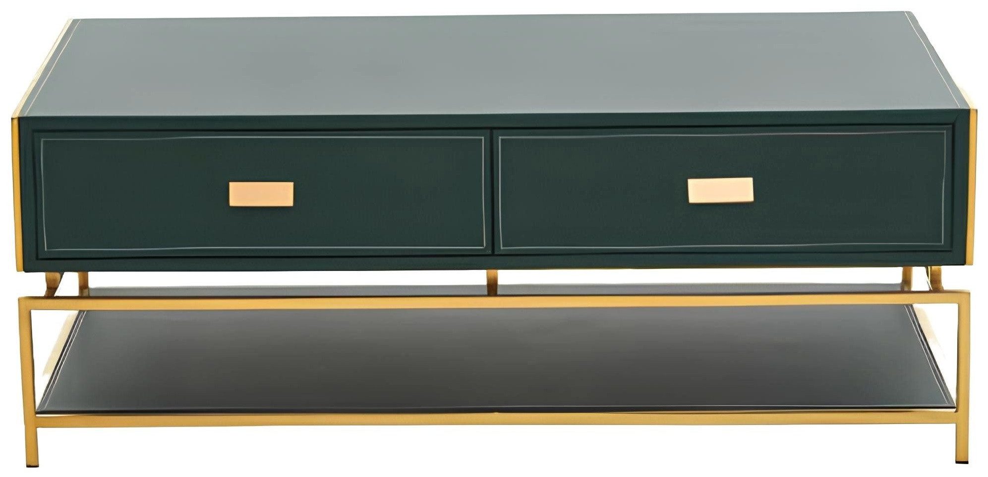 Xlmoebel Couchtisch Luxuriöser Couchtisch aus grünem Holz im modernen Design (1-St., Couchtisch), Hergestellt in Europa