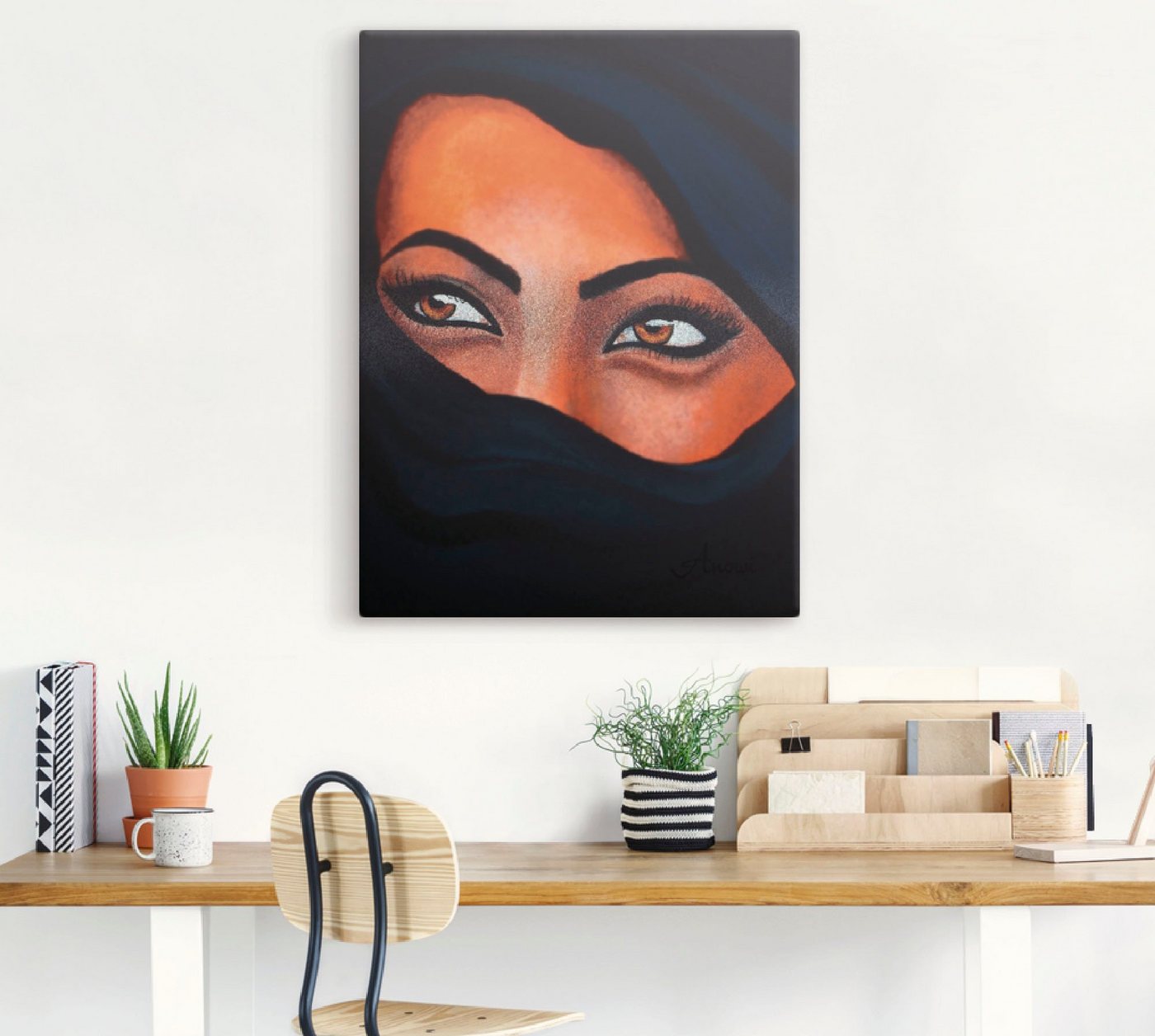 Artland Wandbild »Tuareg - Der Sand auf deiner Haut«, Frau (1 Stück), in vielen Größen & Produktarten -Leinwandbild, Poster, Wandaufkleber / Wandtattoo auch für Badezimmer geeignet-HomeTrends
