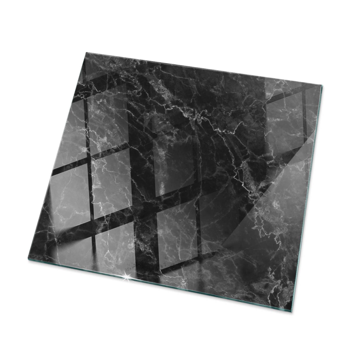 Tulup Tischplatte Bodenplatte Glas Marmormuster mit Adern Tischplatte aus Glas