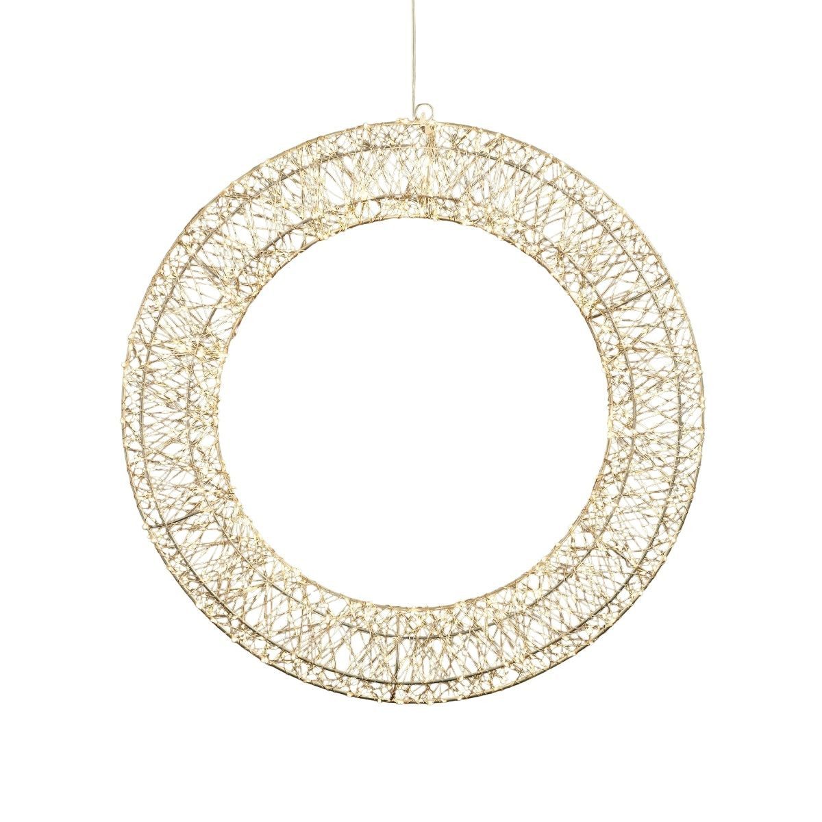 Luca Lighting Dekokranz Luca Lighting Lichterkranz Silber Ø50 cm 1440 LED