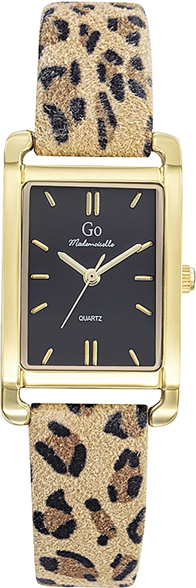 Girl Only Quarzuhr Girl Only GO Damen Armbanduhr, (Analoguhr), Damenuhr GO braun mehrfarbig, klein 21,5mm Lederarmband, Fashion-Style