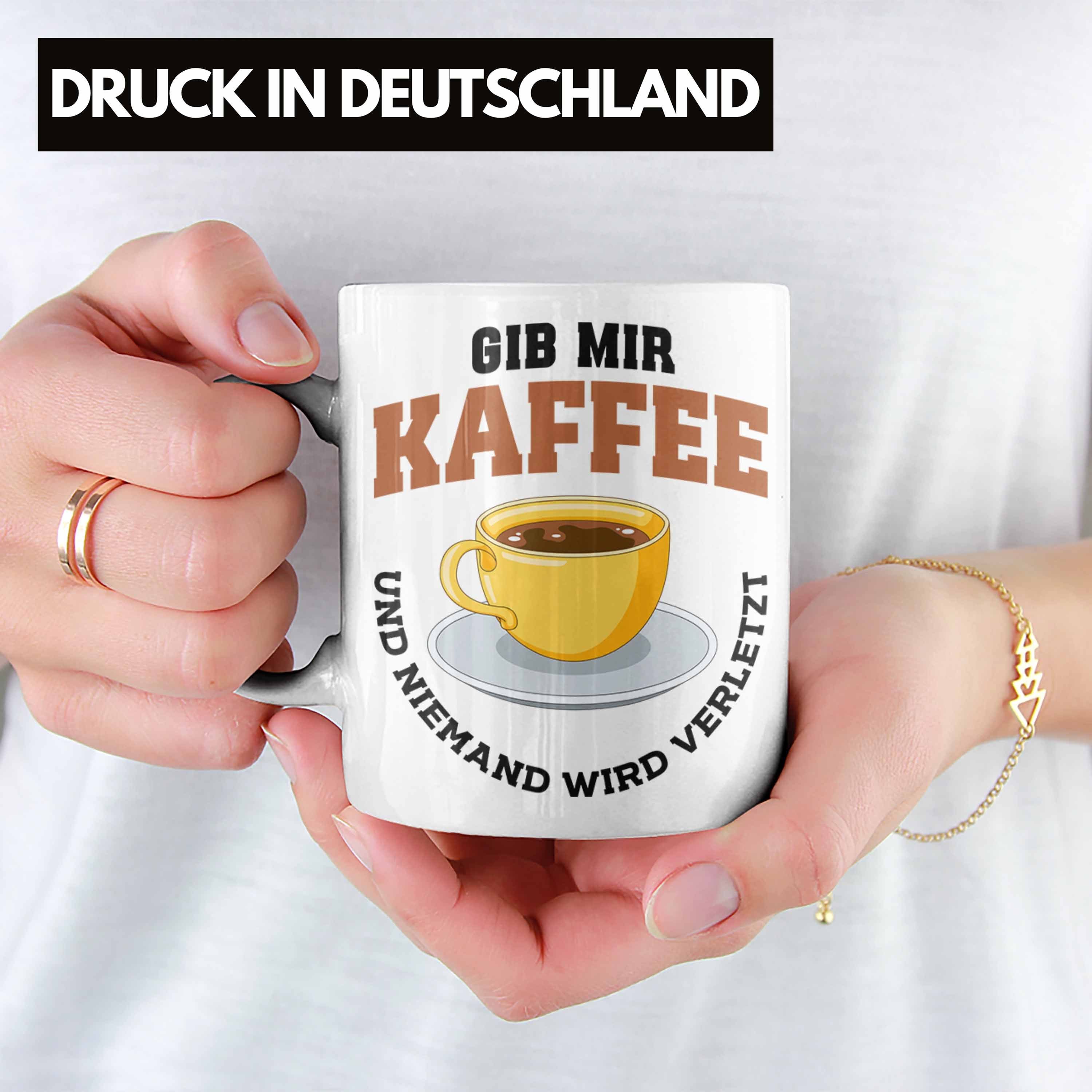 Weiss Geschenk Kaffeetrinker Kollege Tasse Arbeit - Grafik Geschenkidee Trendation Spruch Kollegin Trendation Kaffee