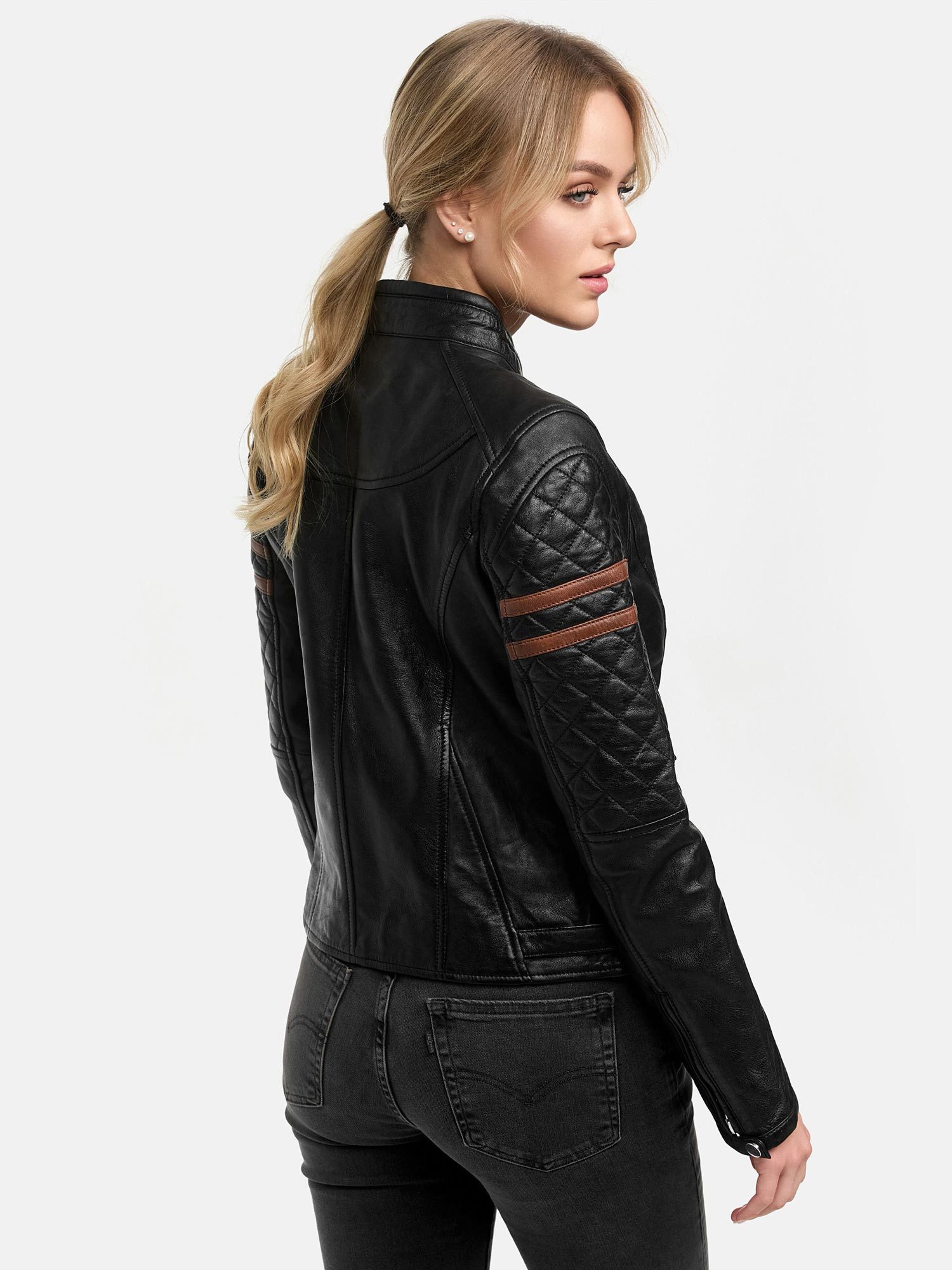 Tazzio Lederjacke F513 außergewöhnliches Design & mit Biker-Details