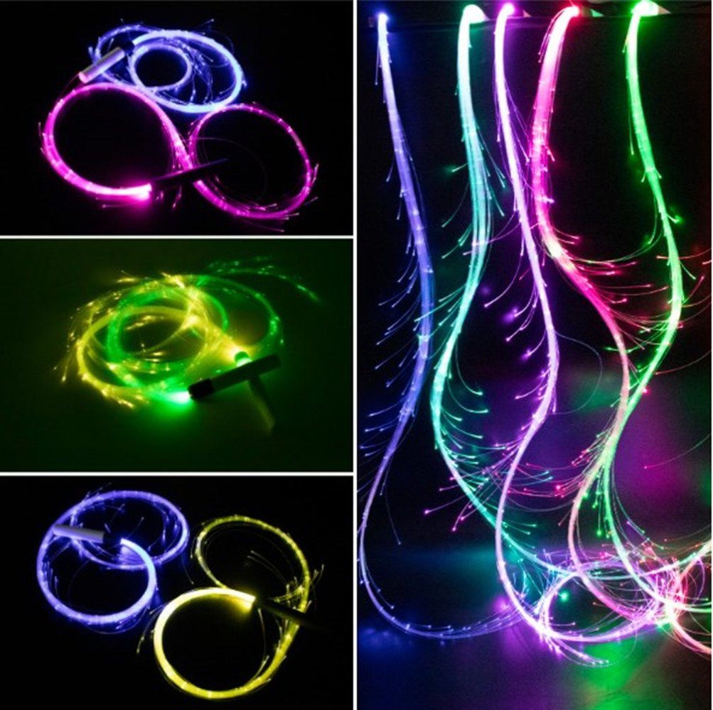 autolock Tanzen Effekt-Modus Farb/23 360° LED LED LED-Faser drehbar pink Batterie, Dekolicht Sternenhimmel für Optik, Peitsche,7 Glasfaser Licht,Glasfaserlampe