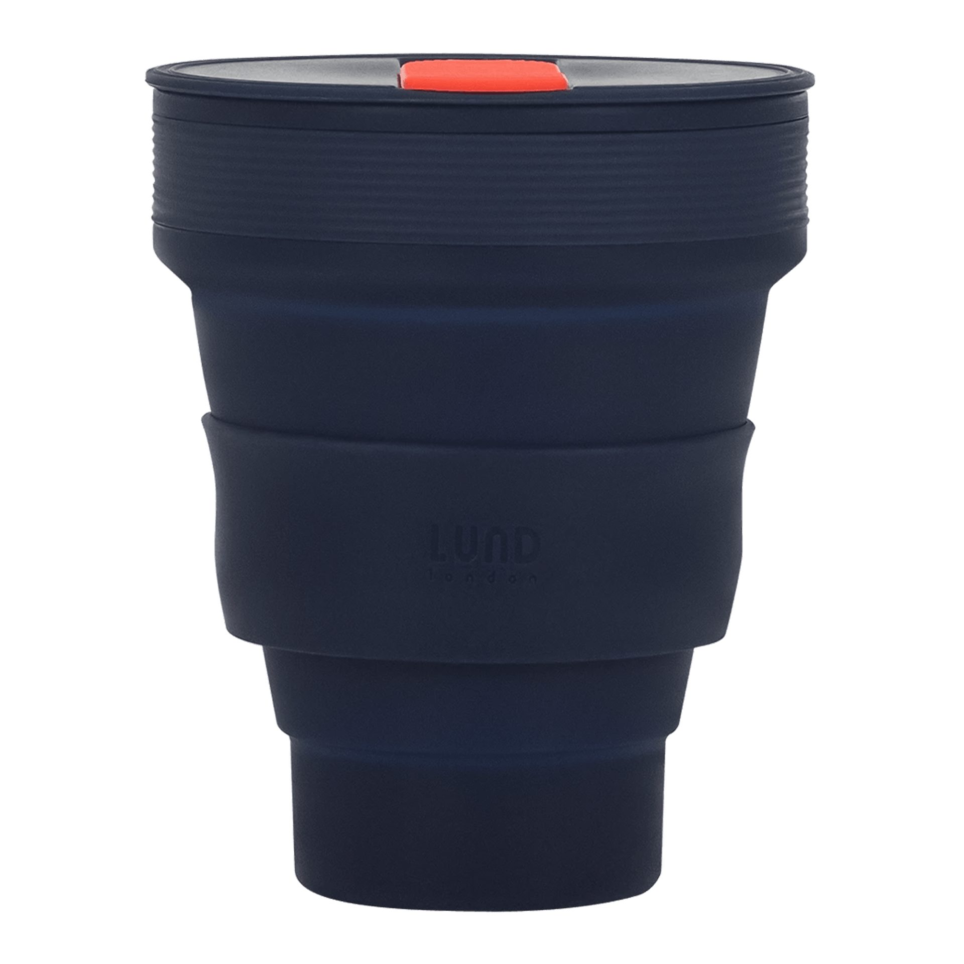 Lund Design House Coffee-to-go-Becher Lund Design House Faltbarer Kaffeebecher Silikon 0,35 l Indigo, Silikon, BPA-, PVC-, Phtalat-frei, LFGB-zertifiziert, Wiederverwendbar