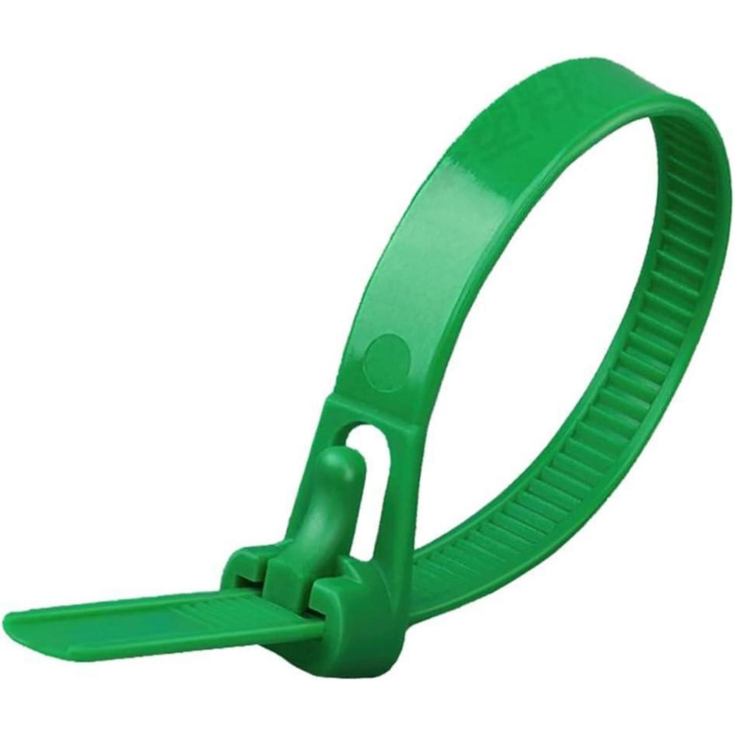 LuxusKollektion Kabelbinder Kabelbinder Wiederverschließbar Grün 200mm