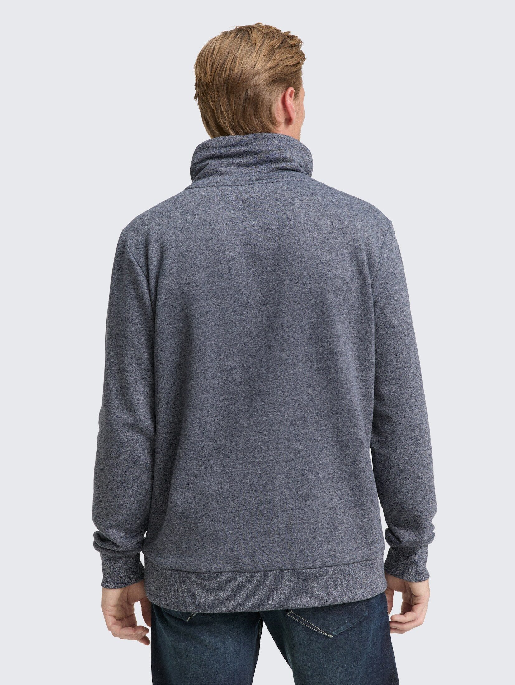 TOM TAILOR Sweatshirt Strick & Sweatshirts Snood Sweatshirt in Melange-Optik