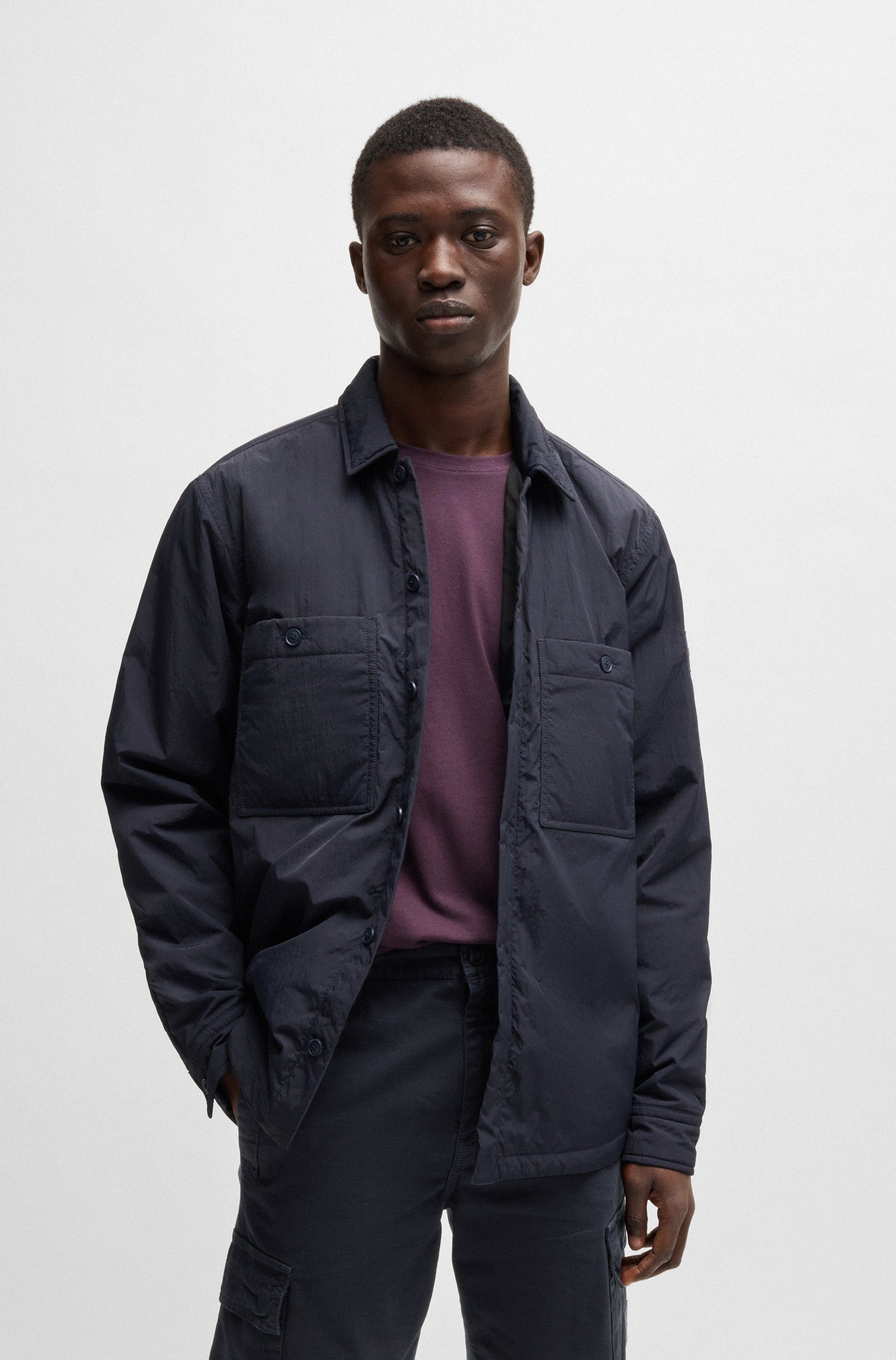 BOSS ORANGE Langarmhemd mit großen Brusttaschen günstig online kaufen