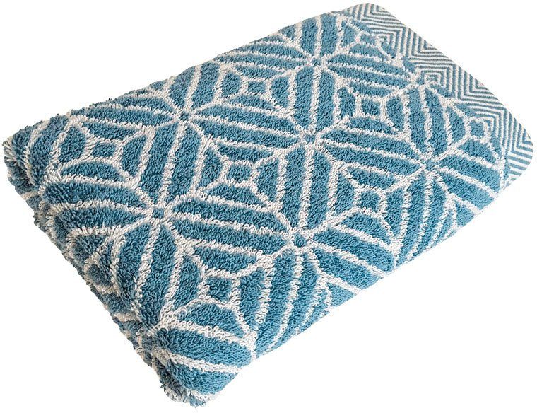 framsohn frottier Handtuch Set Design Jaquard Raute, Jacquard-Walkfrottier (2-St), mehrfarbig gewebtem Saum, hergestellt in Österreich