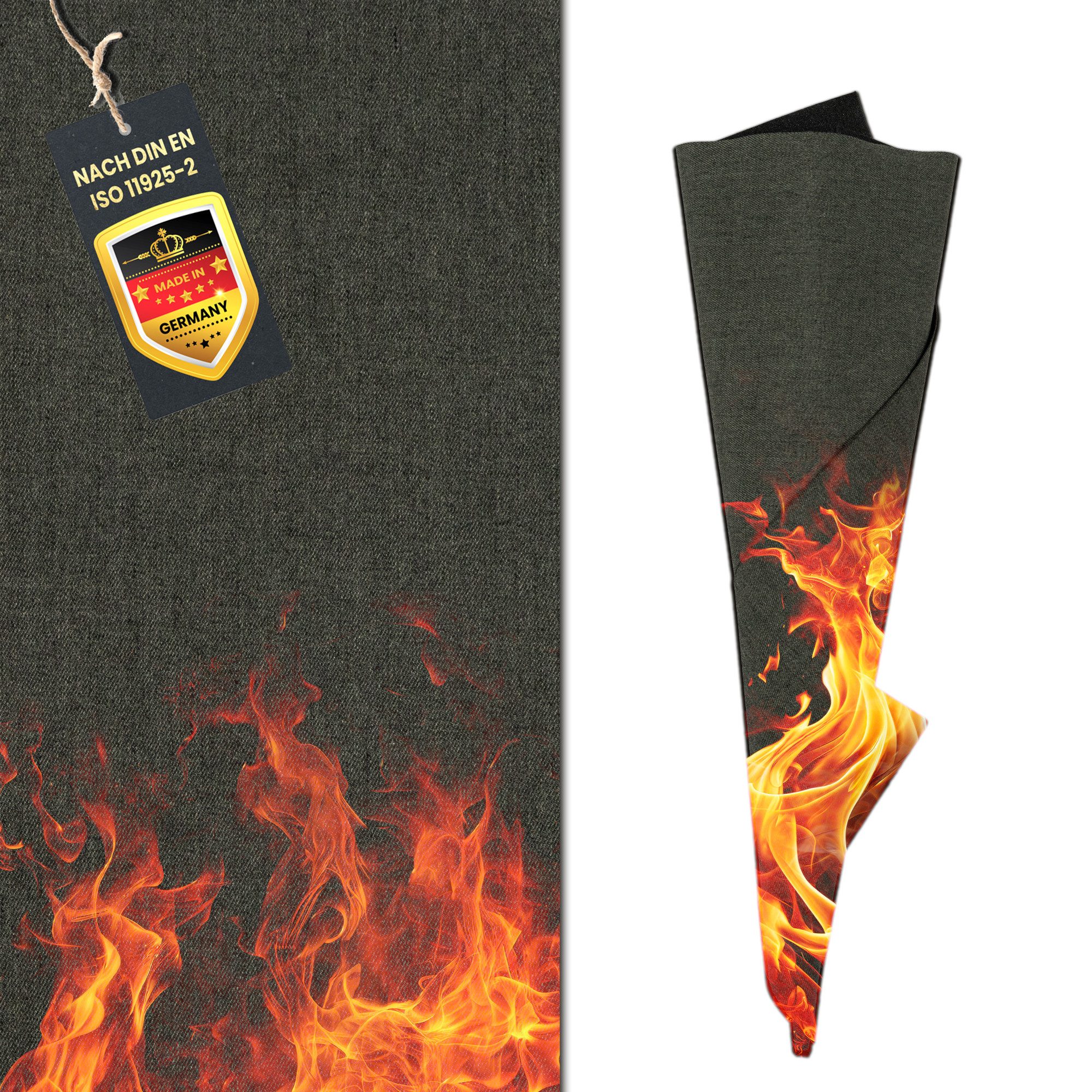 FireMat Antirutschmatte Feuerfeste Unterlage GreenSilk Edition, rutschfest, für Elektrogeräte