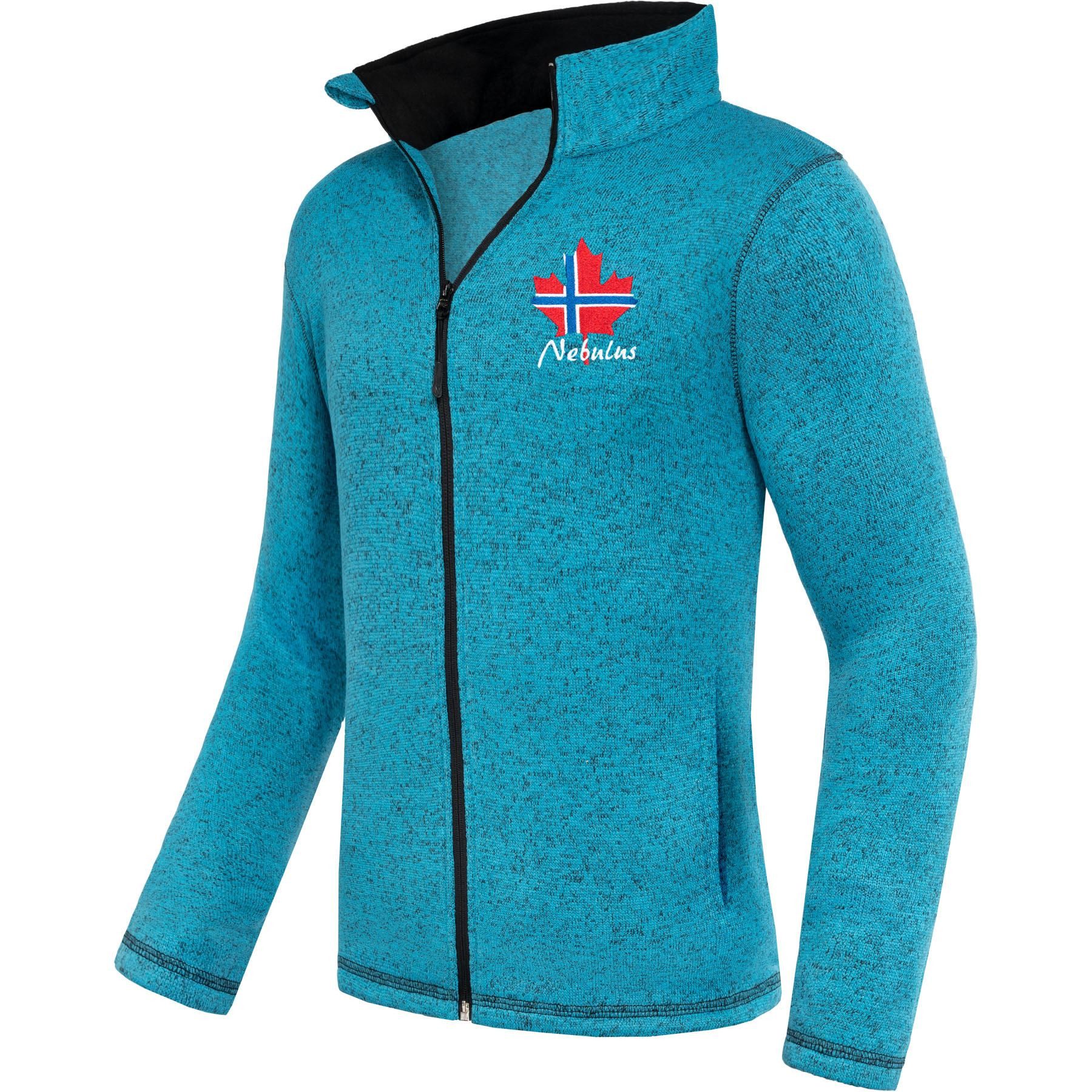 Nebulus Fleecejacke CHIOS, P5180 - Herren, türkis-schwarz, XXL günstig online kaufen