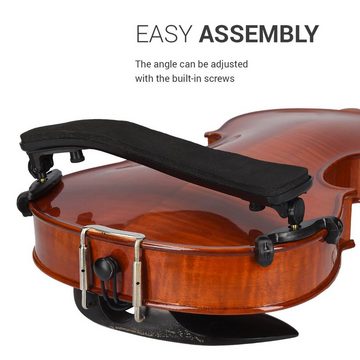 kwmobile Schulterschutz, für Geige - Schulterstütze für 4/4 3/4 Geigen - verstellbar gepolstert gummierte Füße - Violine Schulter Geigenstütze - Schulterstütze Geige