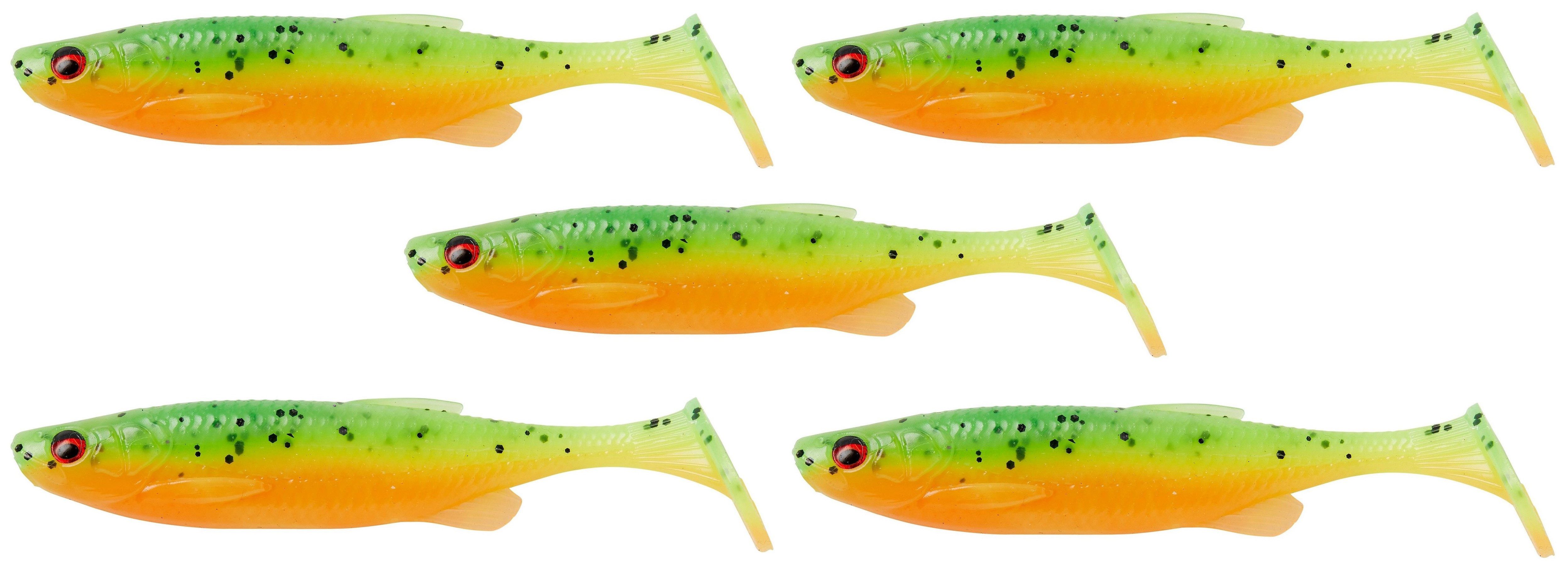 Kunstköder Gummifische Duft 5 St. - FAT MINNOW T-TAIL 7,5cm 5gramm - ver. Farben
