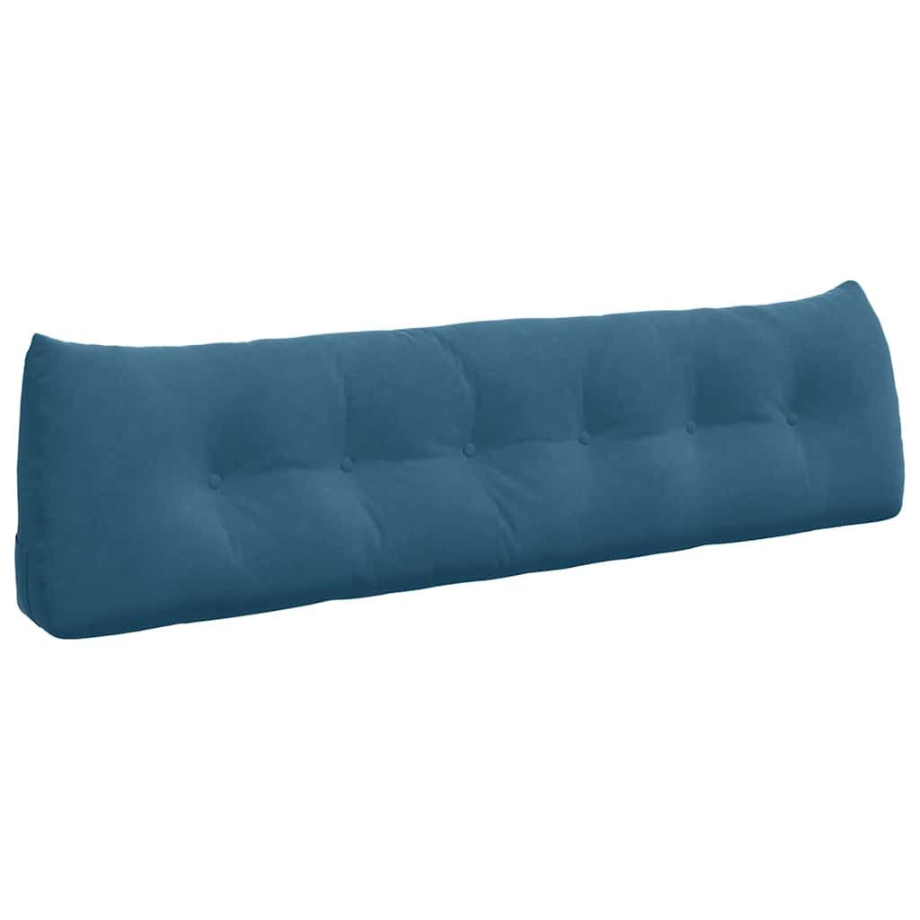 vidaXL Rückenkissen Rücken Kissen Blau 180 x 24 x 50 cm Samt, 1-tlg.