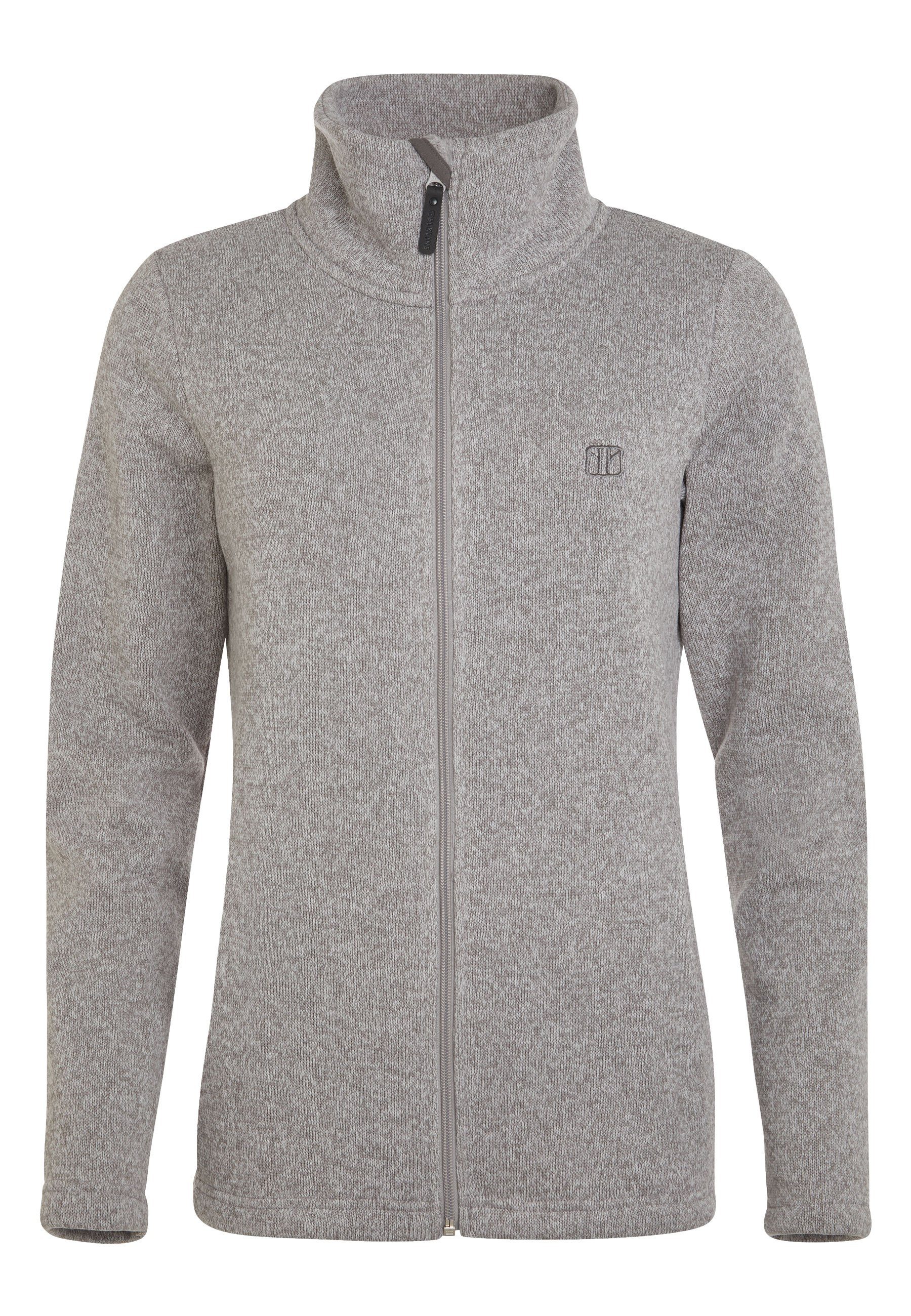 Elkline Fleecejacke Wonderland melierter, glatter Strickfleece