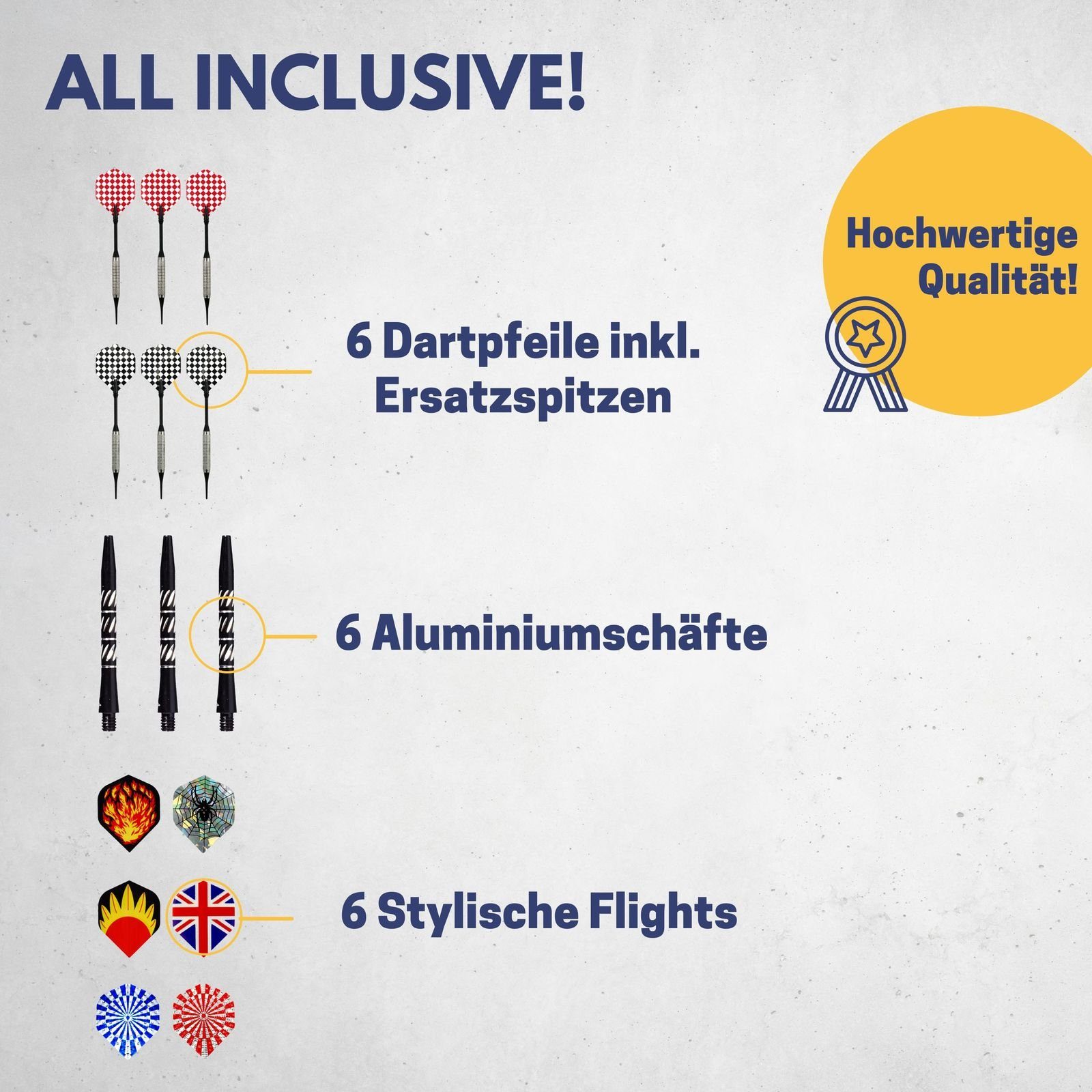 B Best Sporting Dartautomat Elektronische Dartscheibe Bristol Xtra Dartset, Wertiges Dart Set mit 6 Dartpfeilen/Ersatzspitzen & Aluminiumschäften