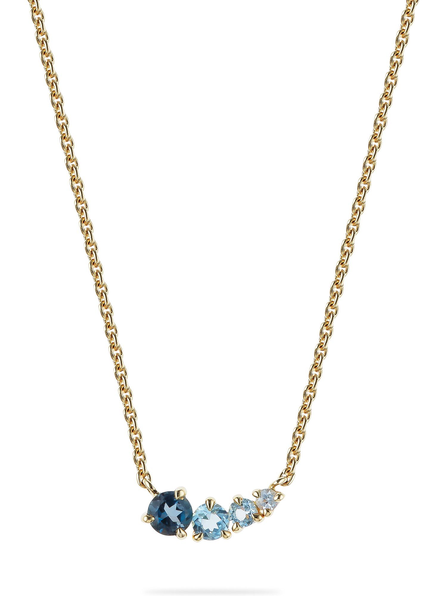 Collier CHRIST Damen-Kette 375er Gelbgold 1 Topas