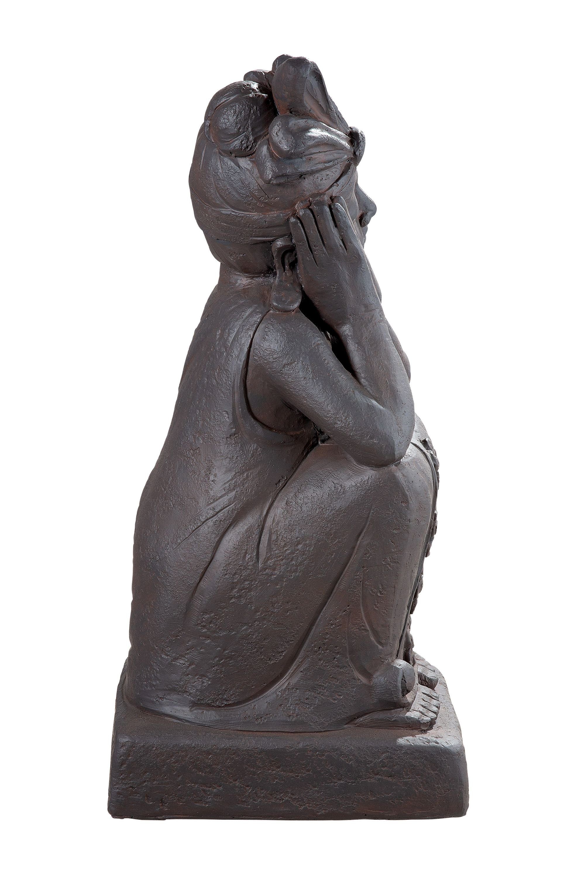 GILDE Dekofigur GILDE - Calma 71cm Buddha Skulptur - braun x 35,5cm B. H