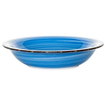 astor24 Suppenteller 6 x Suppenteller 21 cm blau, (6 St), hochwertiges Geschirr in PREMIUM Qualität
