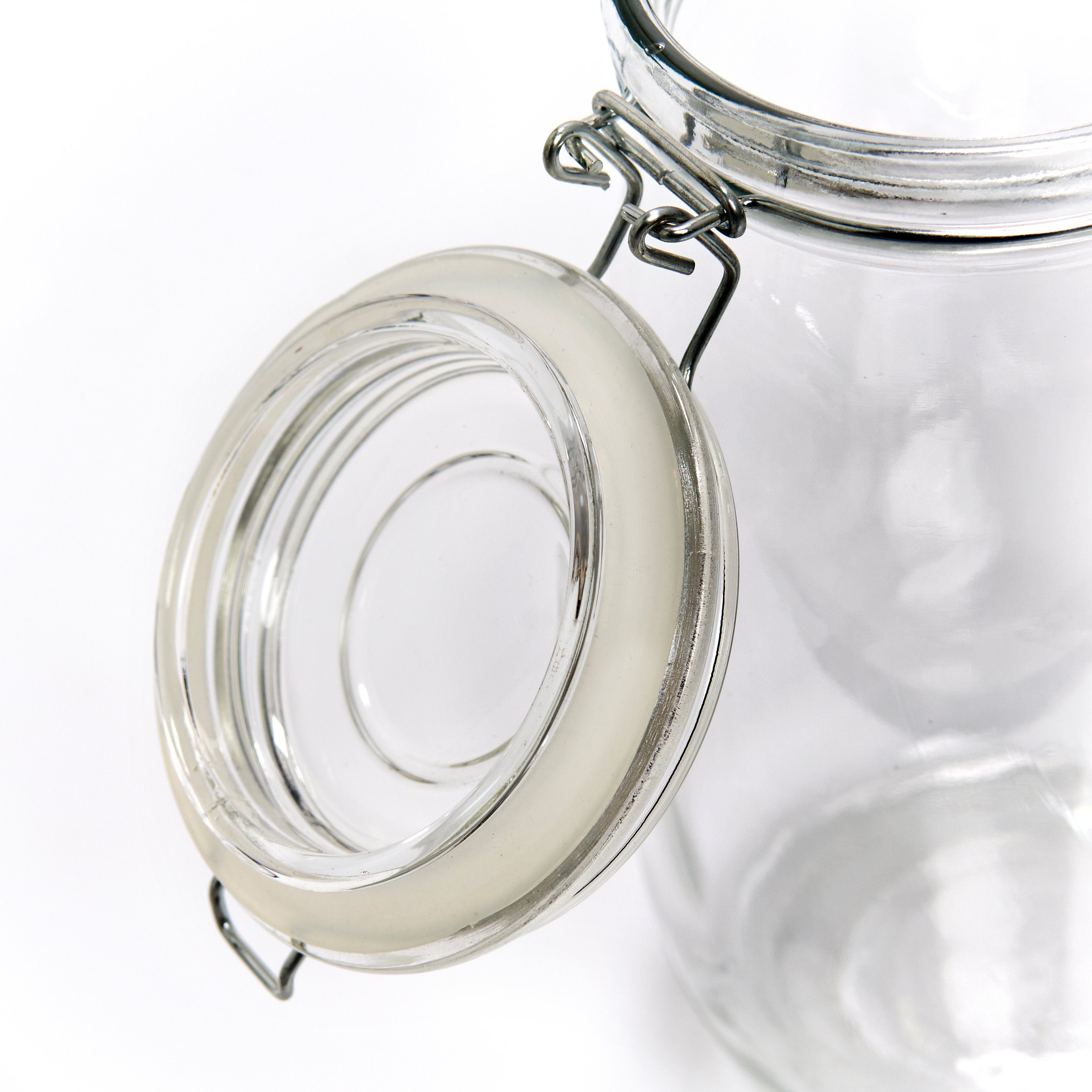 Bügelverschluss, Present transparent, Vorratsglas 1000 ml, 17 Glas/Edelstahl, Vorratsglas cm m. Zeller Glas/Edelstahl, x Ø11