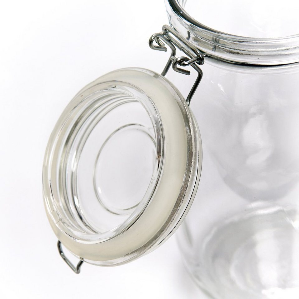 Zeller Present Vorratsglas Vorratsglas mit Bügelverschluss 1000 ml, Glas,  (1-tlg), Vorratsdose Lebensmittelaufbewahrung, in verschiedenen Größen  erhältlich