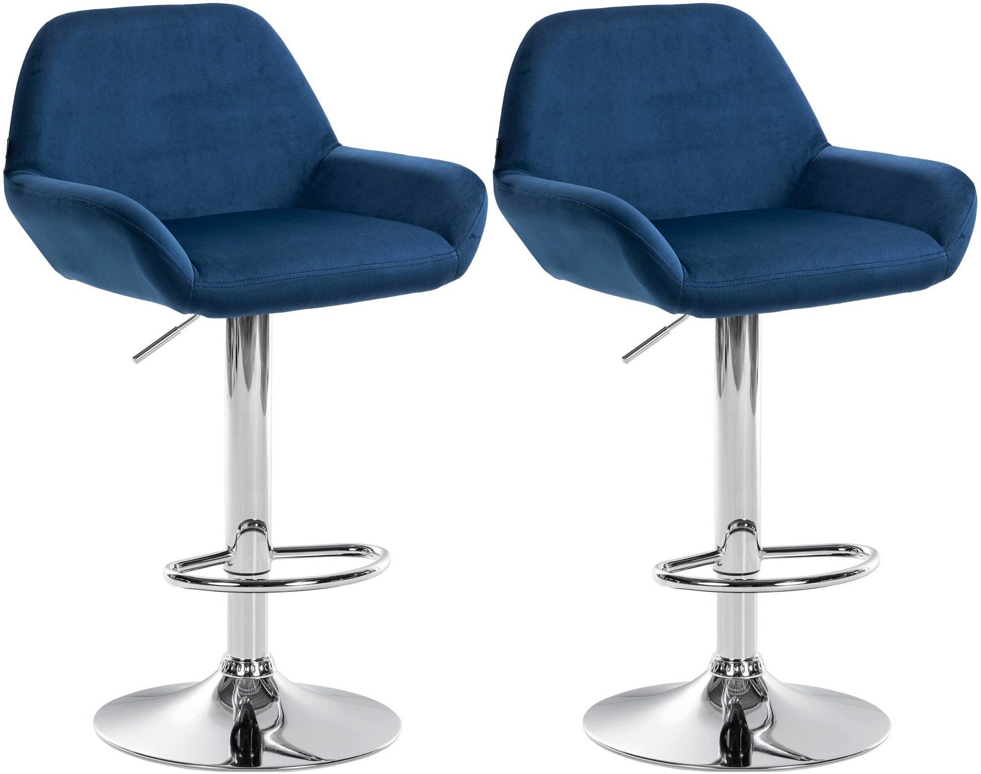 Bistrostuhl 2er Set Barhocker Braga Samt