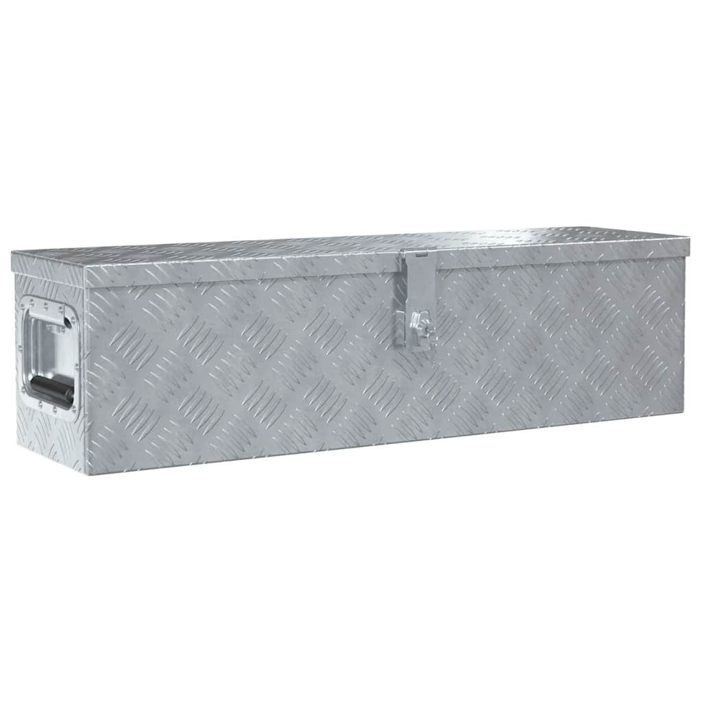 vidaXL Werkzeugbox Aluminiumkiste 80,5×22×22 cm Silbern (1 St), Aluminiumkiste 80,5x22x22cm Alu Box Koffer Werkzeugbox Transportkiste