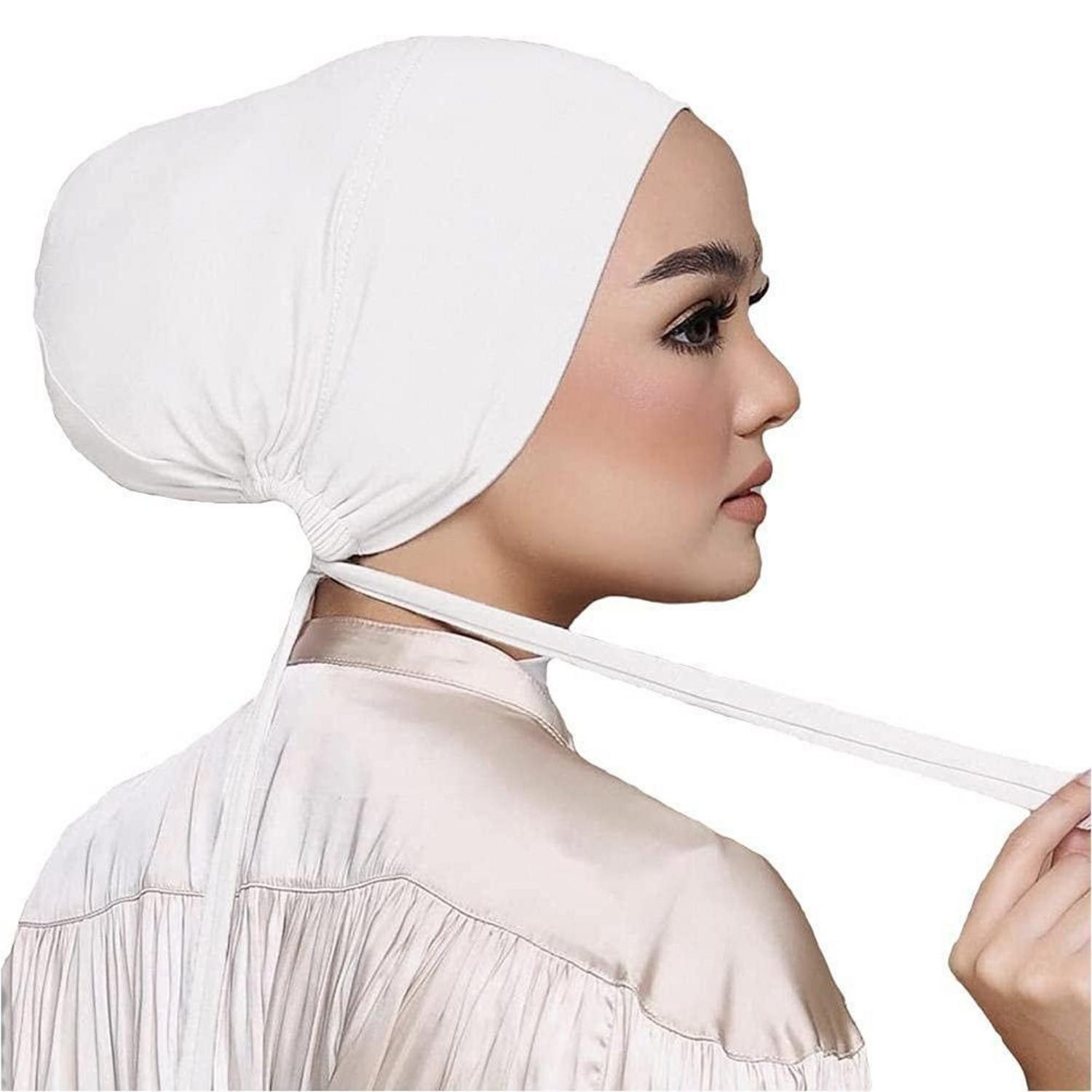LuxusKollektion Hijab Hijab Mütze Baumwolle Damen mit Kordelzug (1-St)