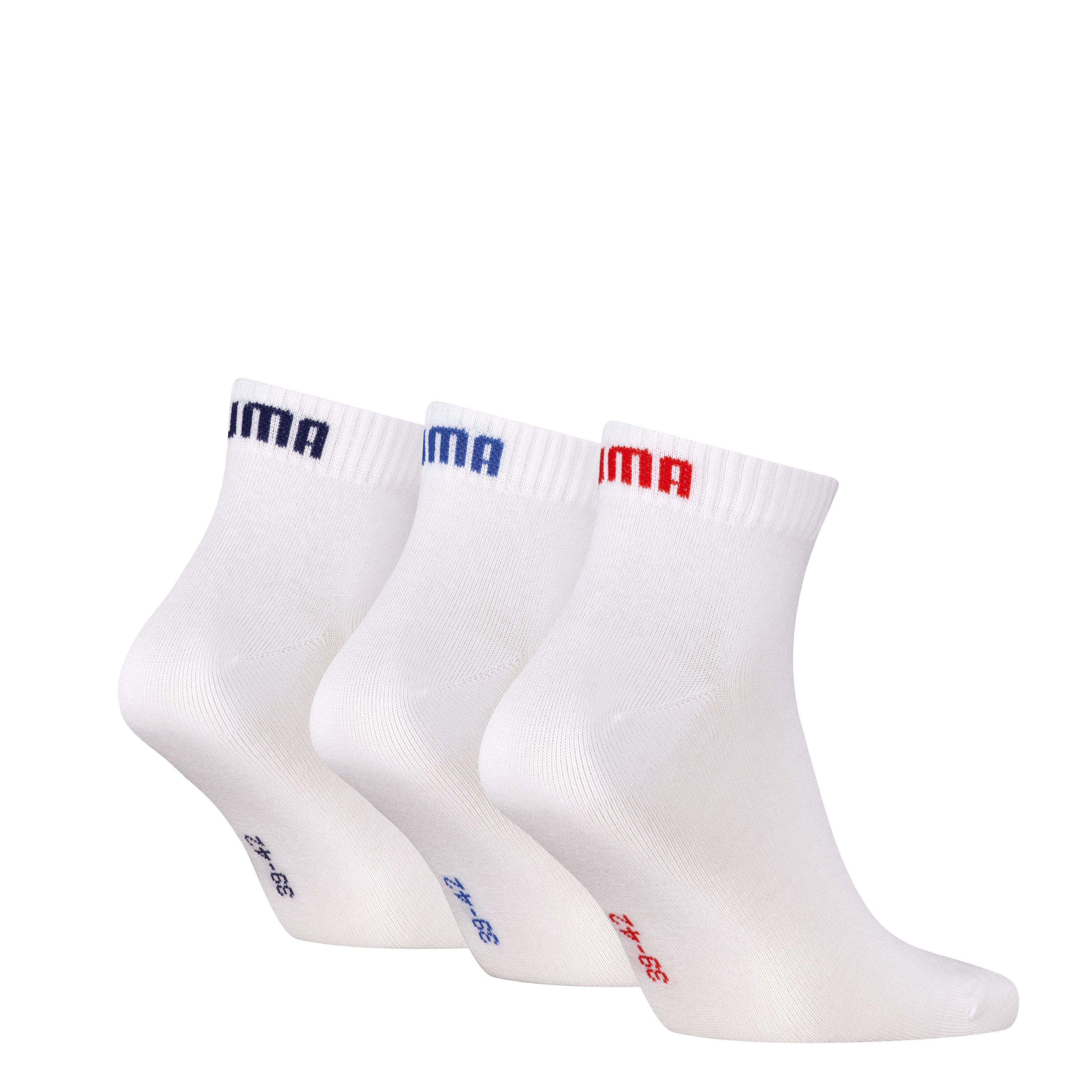 PUMA Kurzsocken PUMA UNISEX QUARTER PLAIN 3P (3 Paar) Atmungsaktiv, Rippenb günstig online kaufen