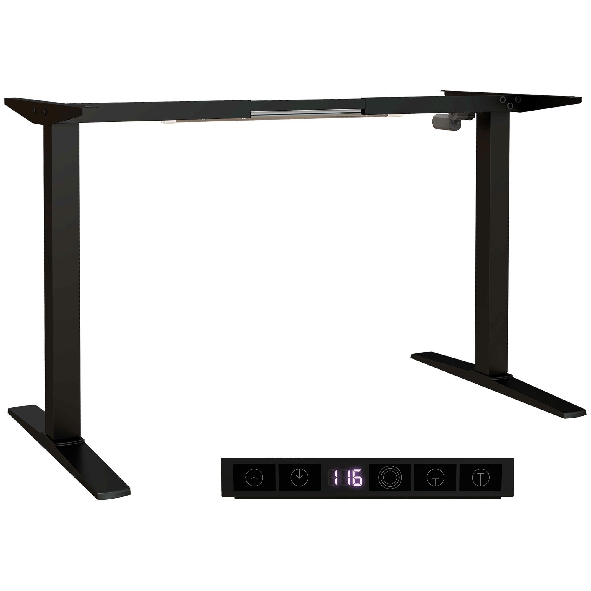 Vinsetto Schreibtisch höhenverstellbare Stehpultbeine ohne Tischplatte, mit Memory-Funktion (Elektrisches Stehpultgestell, 1-St., Elektrischer Stehpult-Rahmen), Anti-Kollisions-Technologie