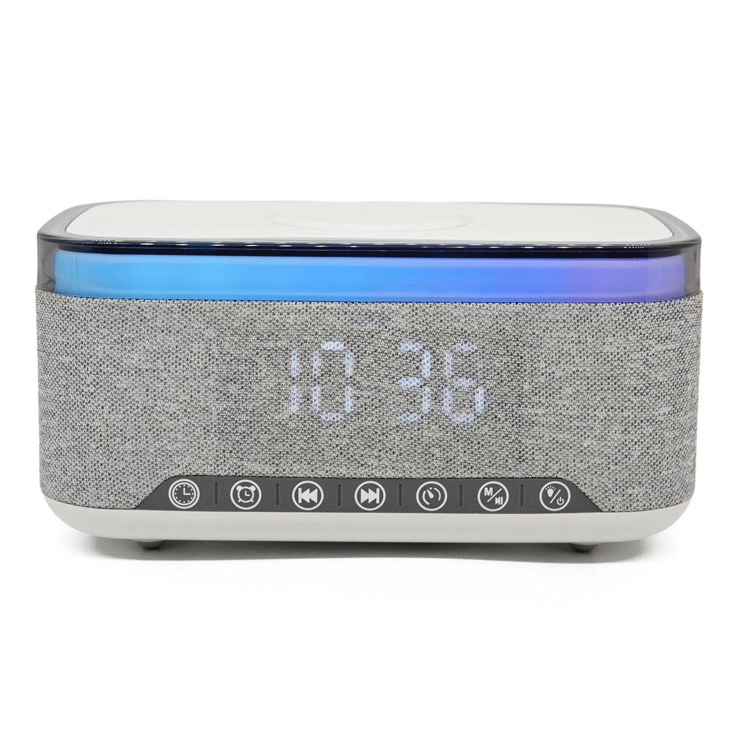 Denver CRQ-225 Uhrenradio (Ja, 15W kabelloses Laden auf der Oberseite des Geräts)