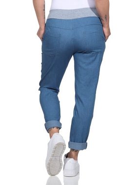 CLEO STYLE Jogginghose Damen Jogginghose 23149 34-38 Mittelblau