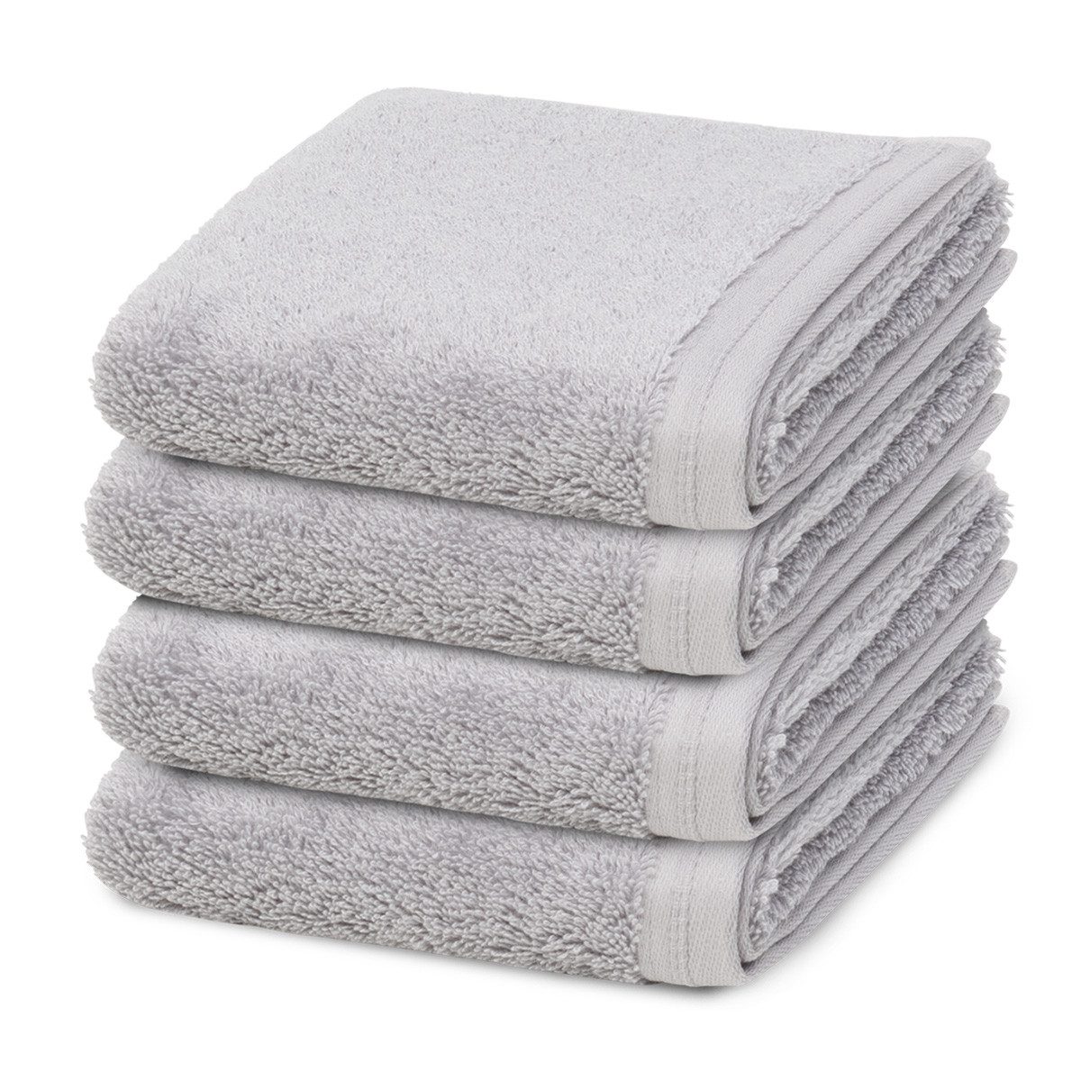 Vossen Handtuch Set Vegan Life, Frottee (Spar-Set, 4-St), 4 X Gästetuch im Set - Baumwolle - Saugstark