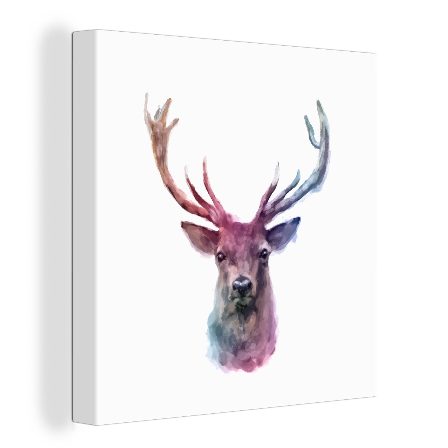 OneMillionCanvasses® Leinwandbild Hirsche - Weiß - Farbe, Fotodruck (1 St), günstig online kaufen