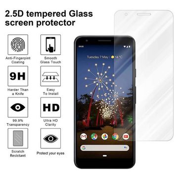 Cadorabo Schutzfolie Tempered Retail Packaging, (Google PIXEL 3A XL), Schutzglas Panzer Folie (Tempered) Display-Schutzglas mit 3D Touch