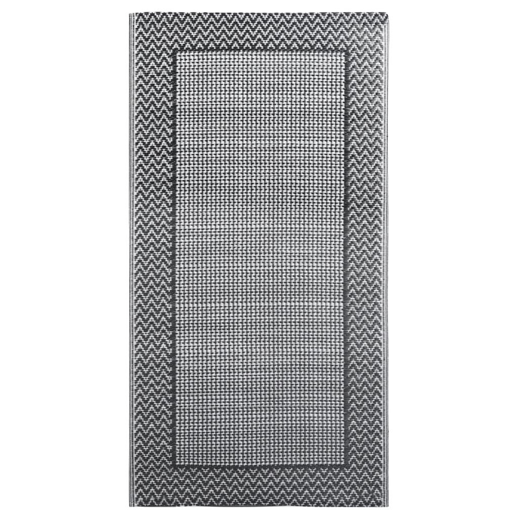 vidaXL Outdoorteppich Outdoor Teppich Grau 80x150 cm Polypropylen Außen Camping Terrasse, Höhe: 150 mm