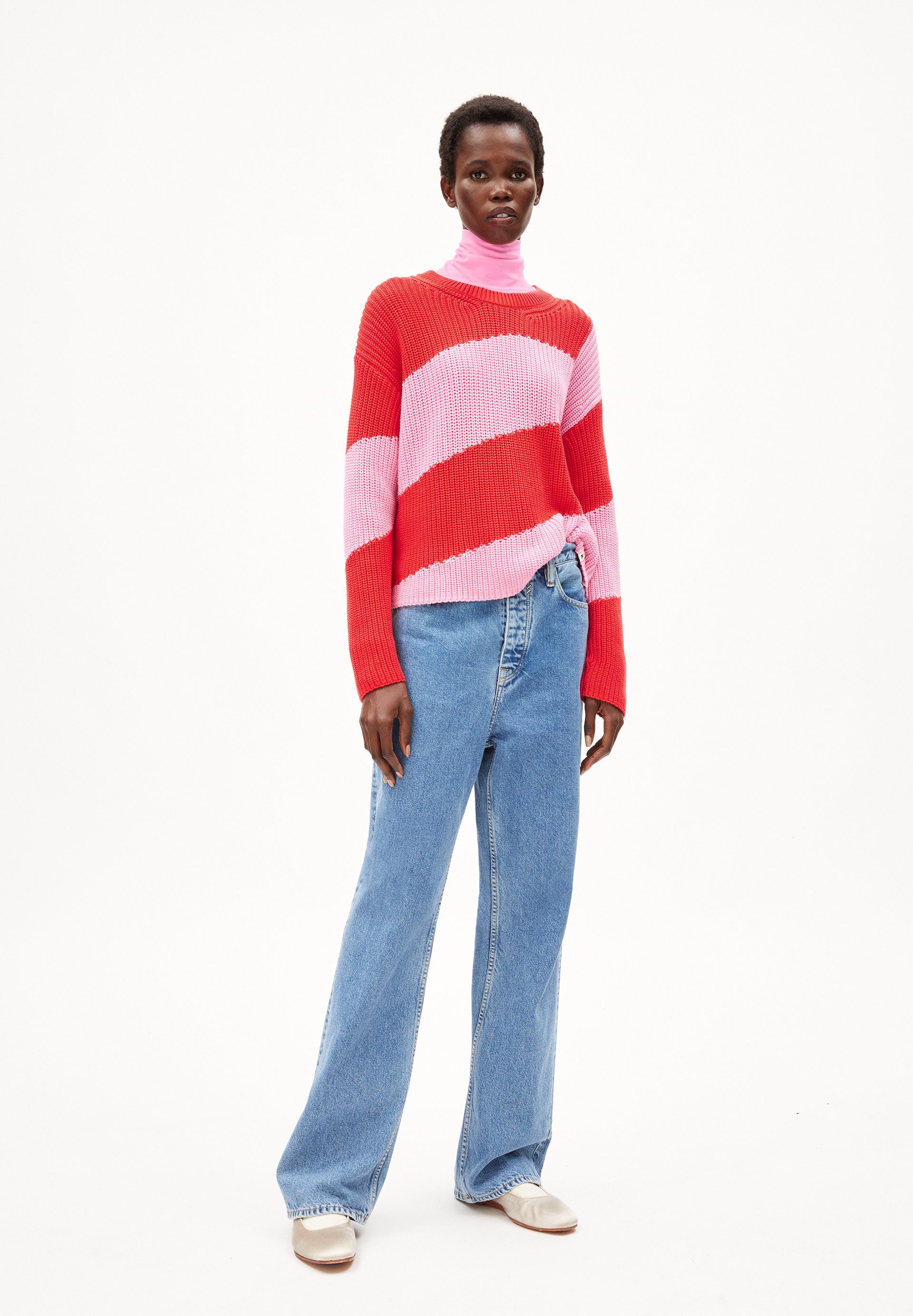 Armedangels Strickpullover NURIAAS BLOCKSTRIPES Damen (1-tlg)