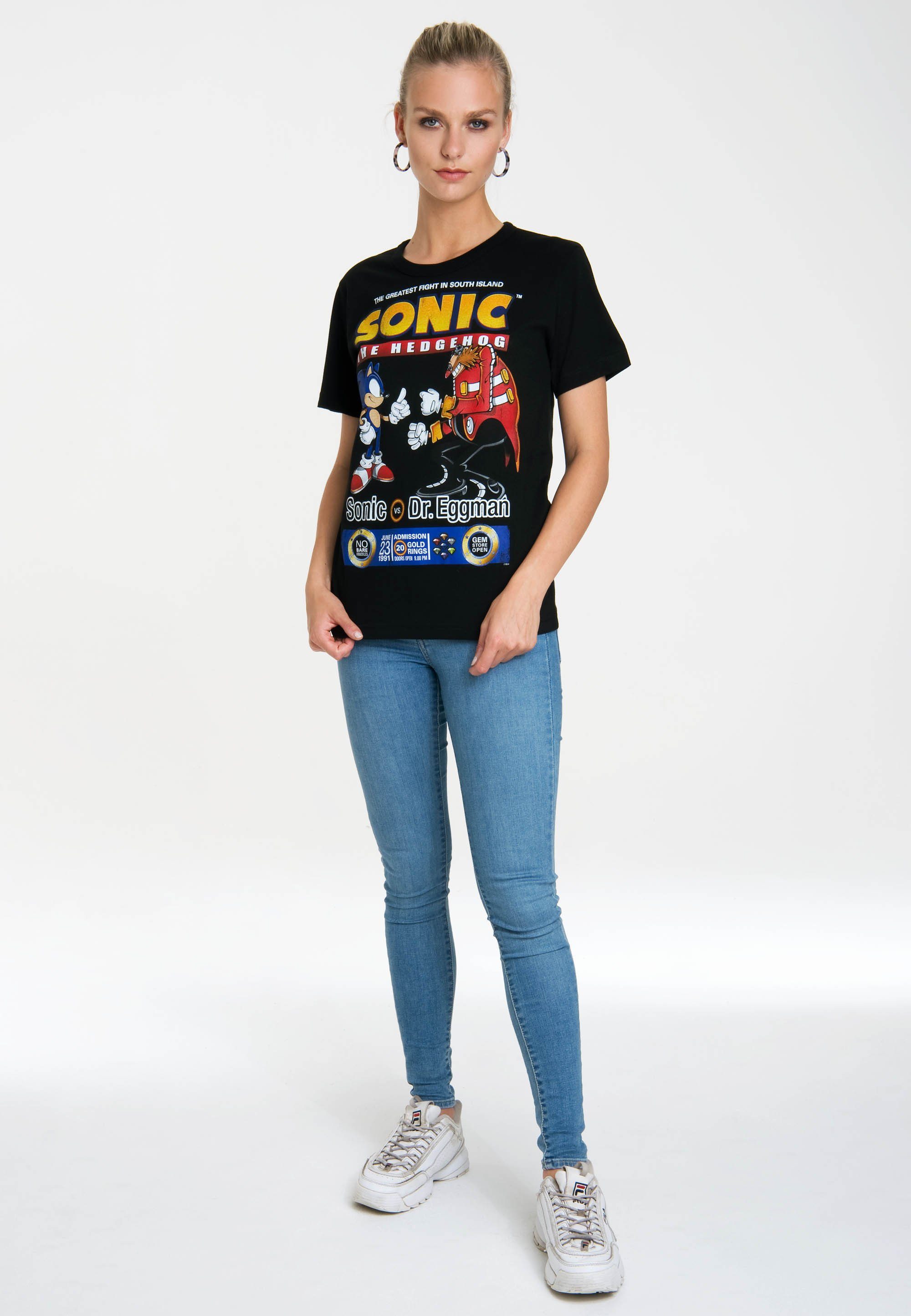 LOGOSHIRT T-Shirt Sonic vs. Dr. Eggman mit lizenziertem Originaldesign