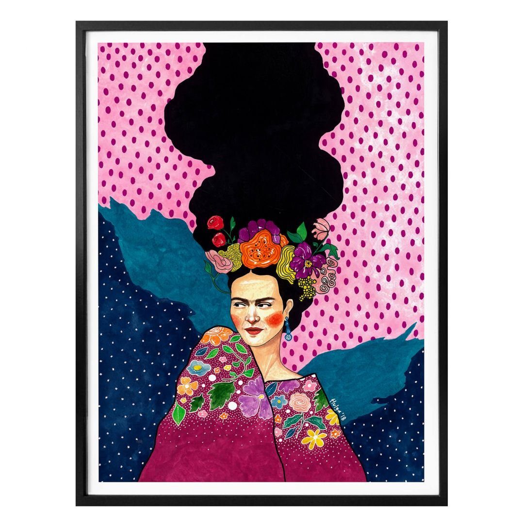 K&L Wall Art Poster Poster Hülya kraftvolles Gemälde Sommer Affirmationen  Frida Kahlo, Wohnzimmer Wandbild modern